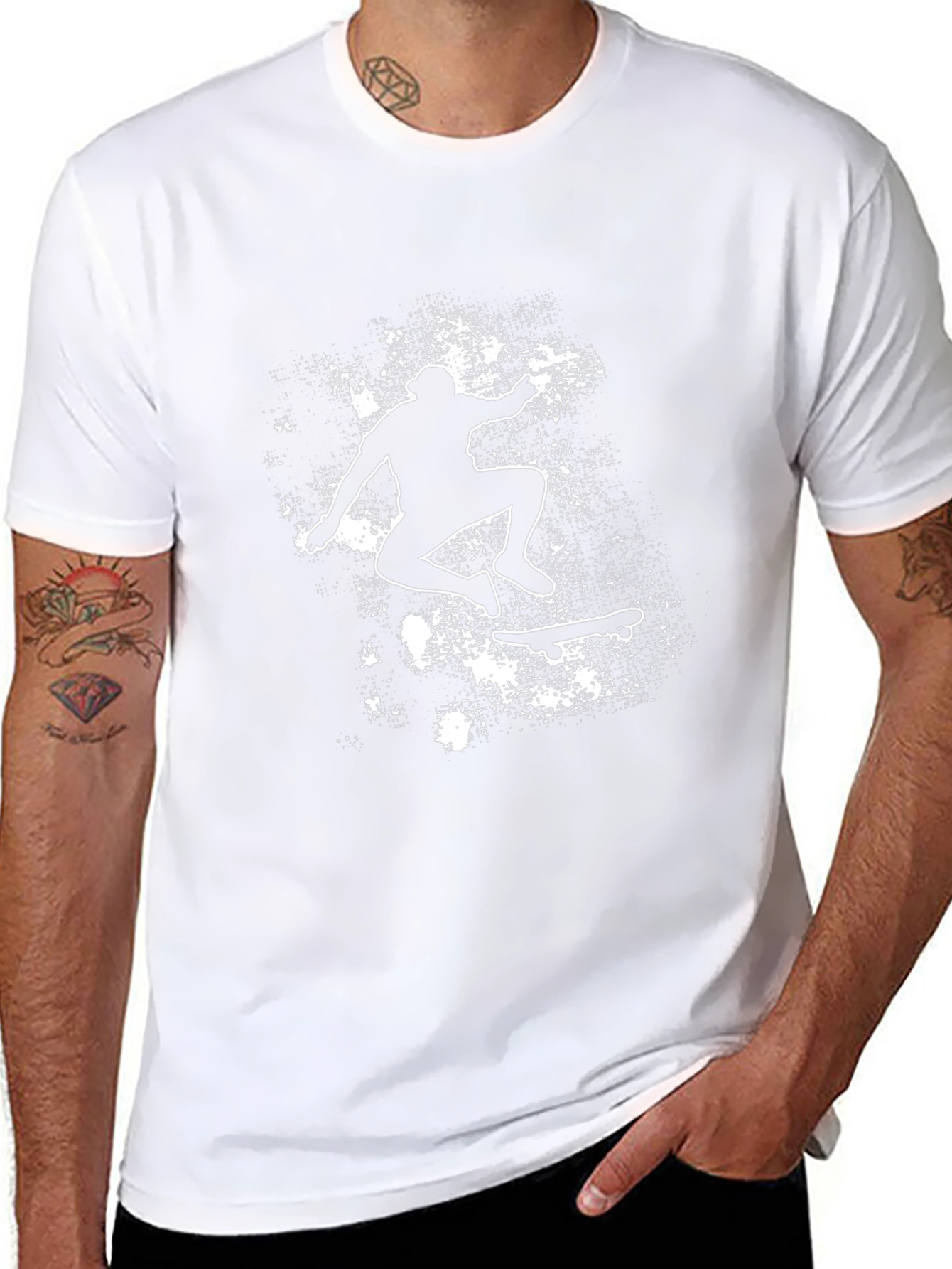 Skateboarding Graphic Black Tee
