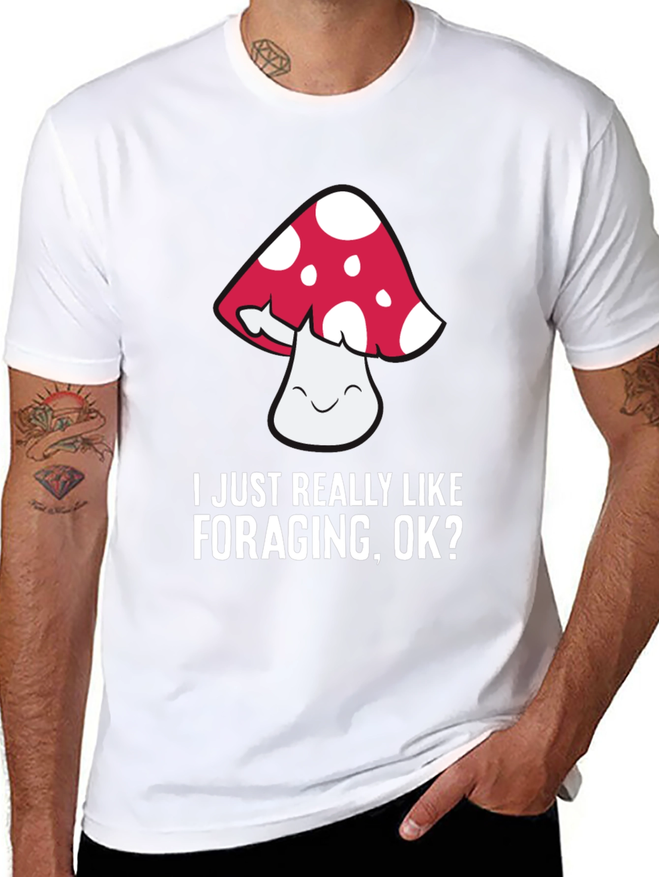 Mushroom Foraging Graphic T-Shirt