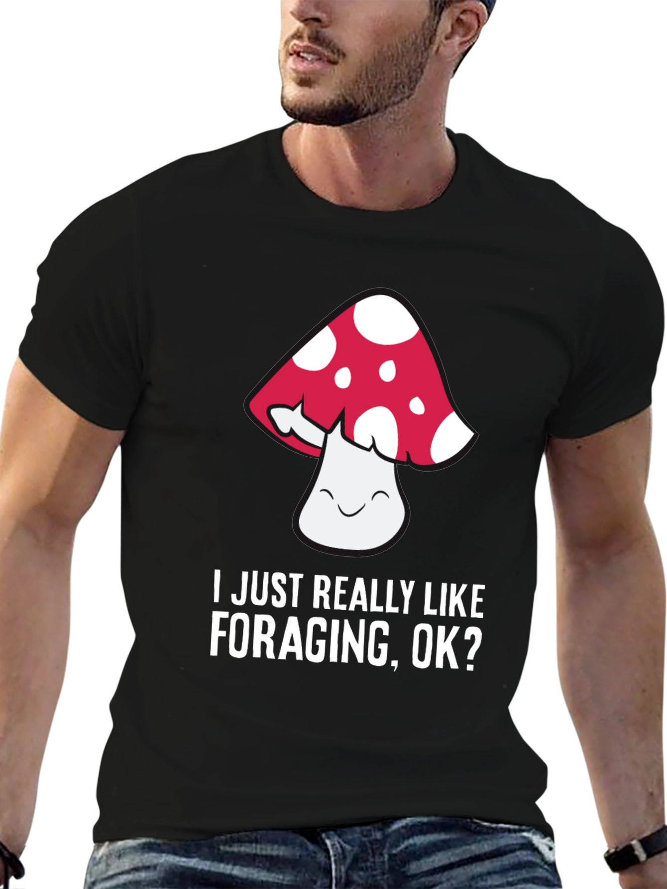 Mushroom Foraging Graphic T-Shirt