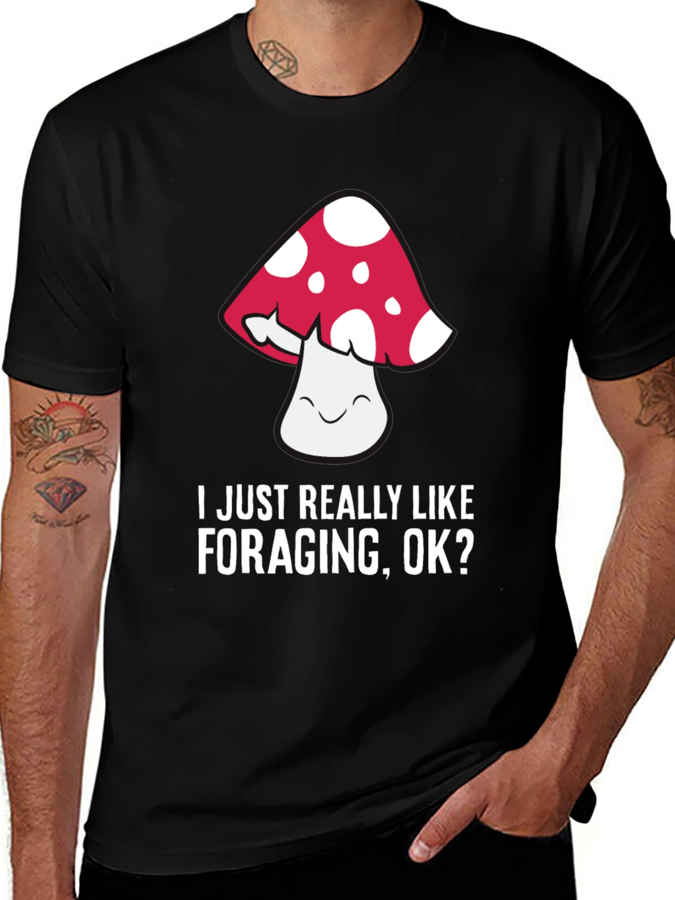 Mushroom Foraging Graphic T-Shirt