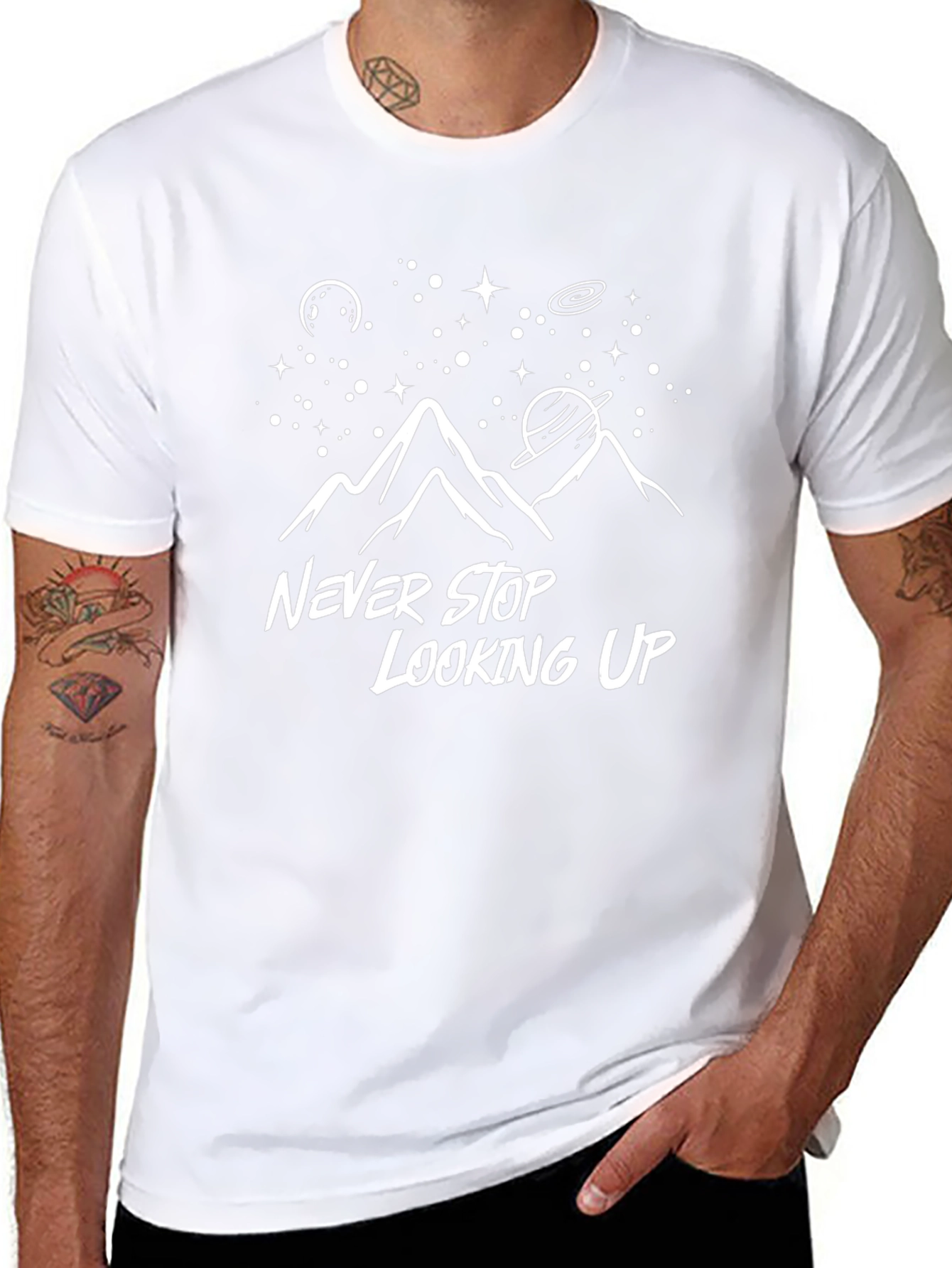 Never Stop Looking Up Graphic T-Shirt