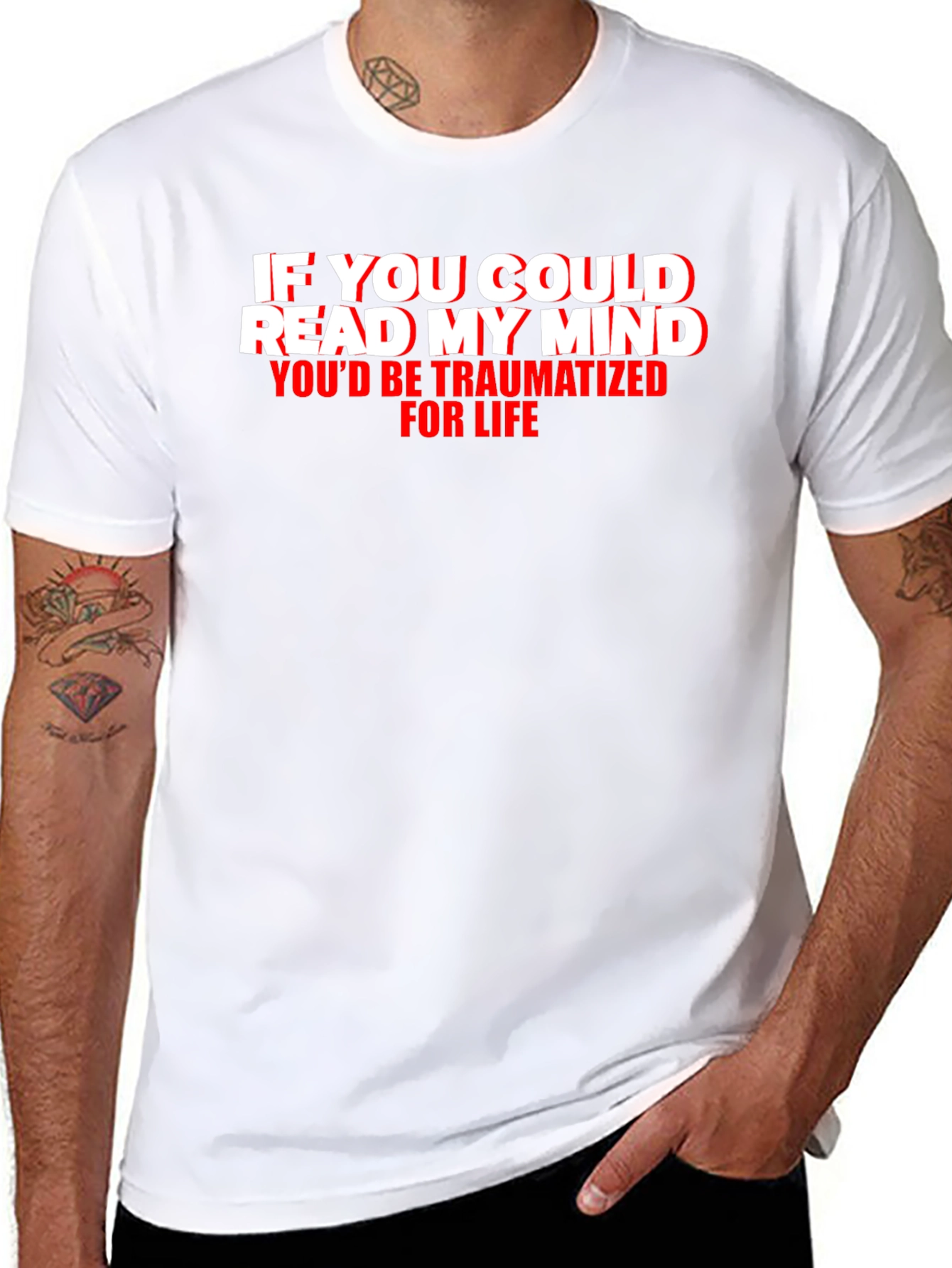 Traumatized Mind Graphic Tee - Funny Novelty T-Shirt