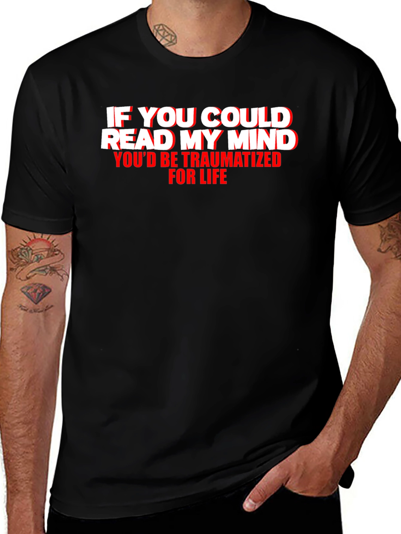 Traumatized Mind Graphic Tee - Funny Novelty T-Shirt