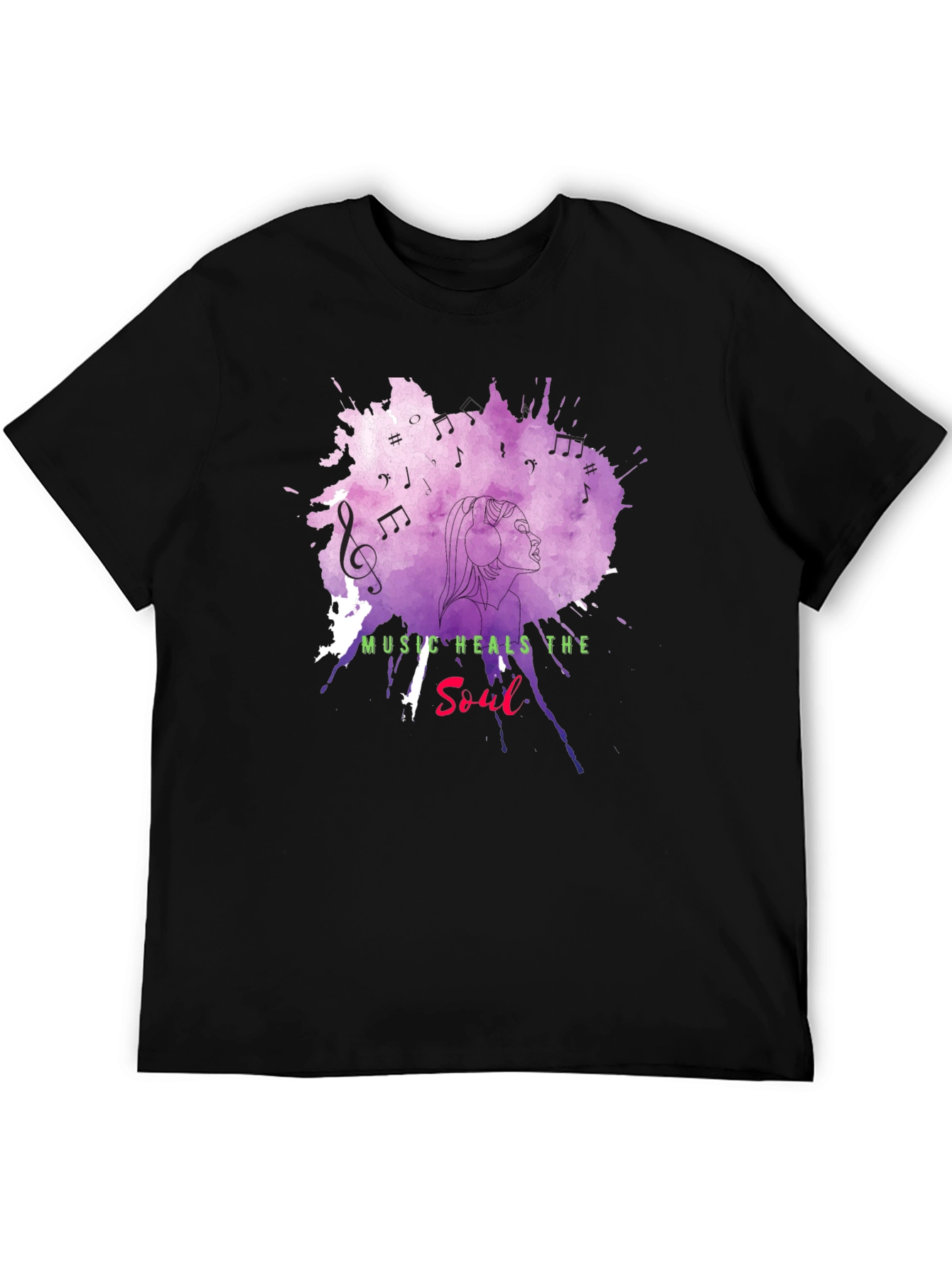 Music Heals Soul Graphic T-Shirt