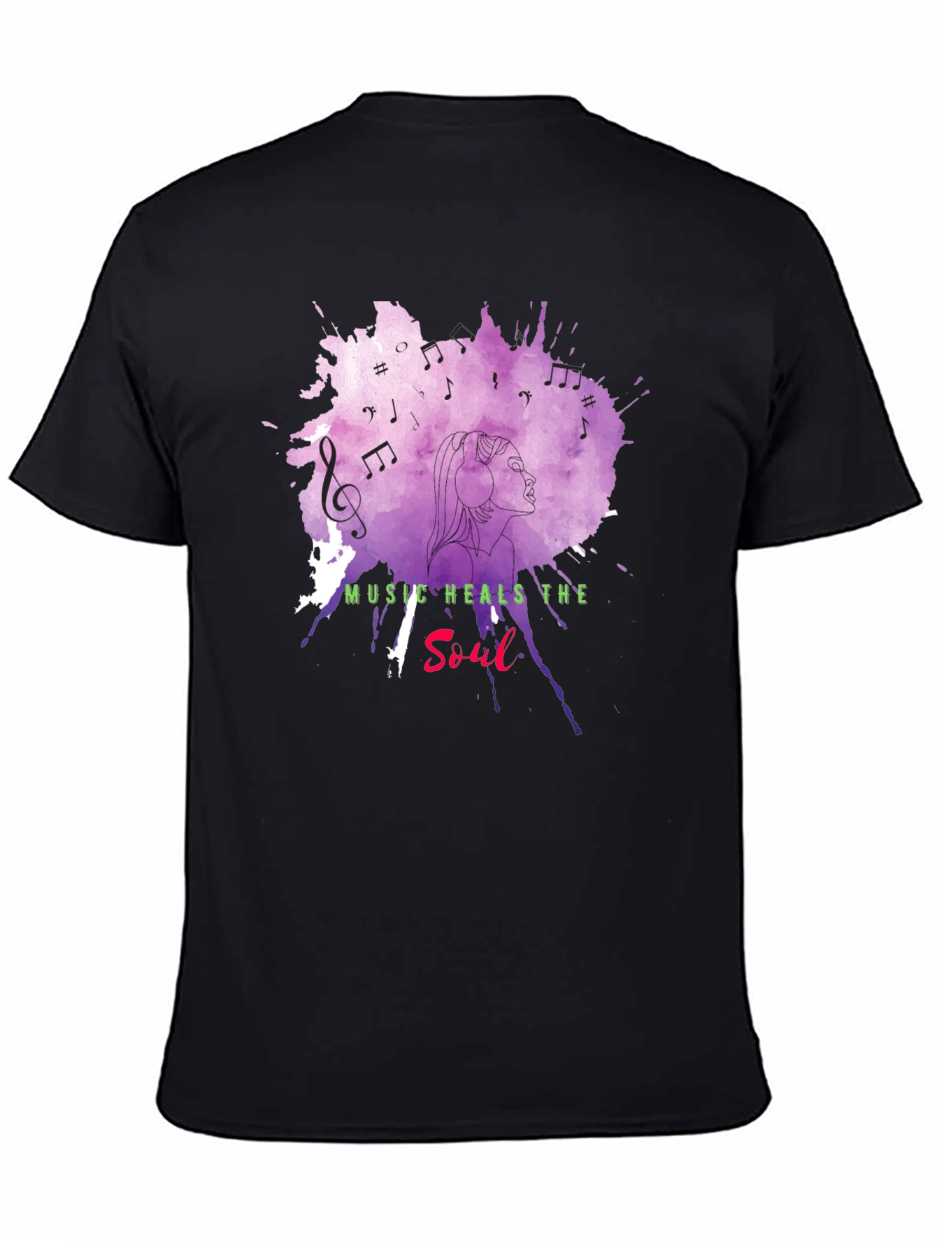 Music Heals Soul Graphic T-Shirt
