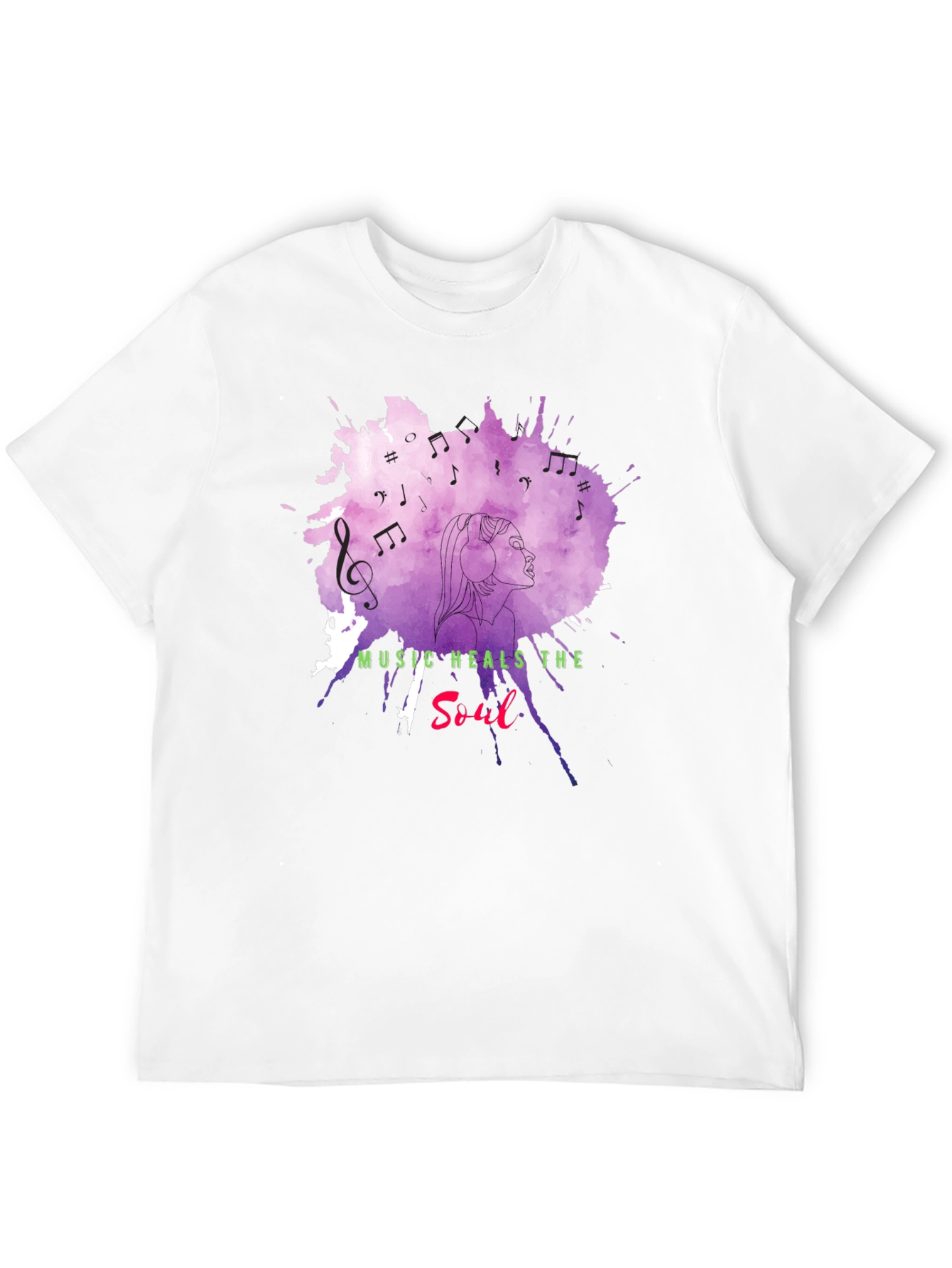 Music Heals Soul Graphic T-Shirt