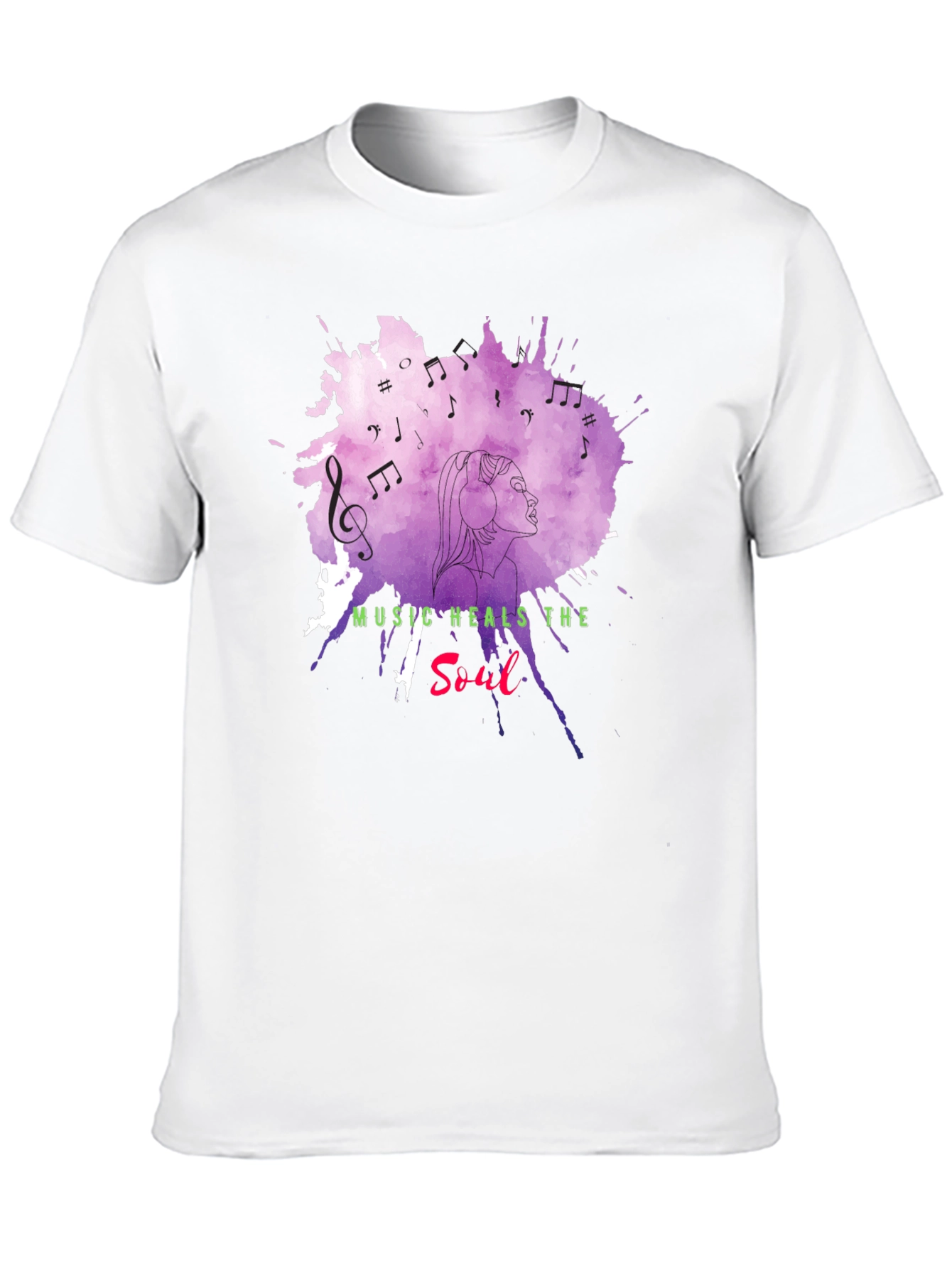 Music Heals Soul Graphic T-Shirt