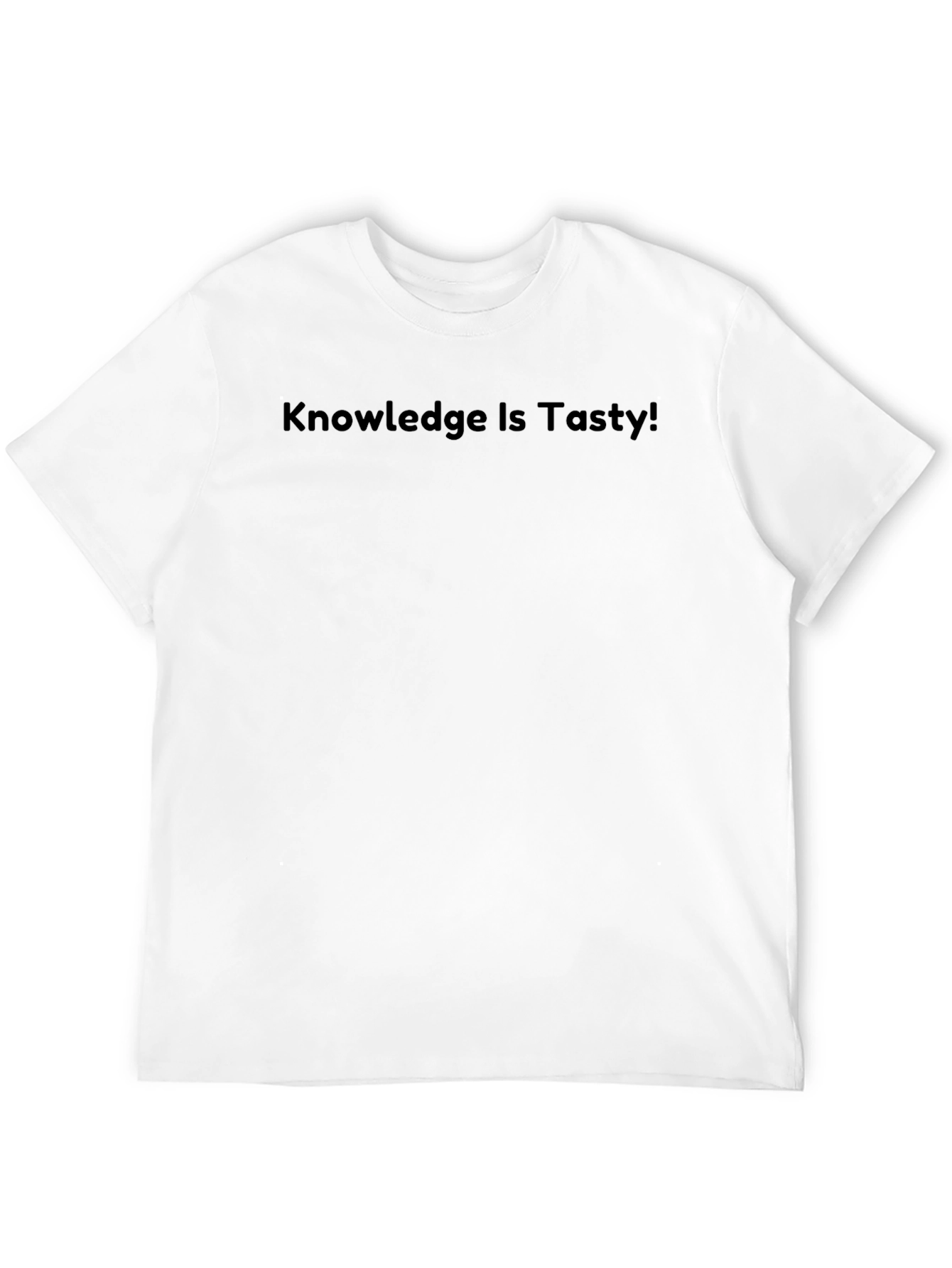 Knowledge Is Tasty! Black Graphic T-Shirt