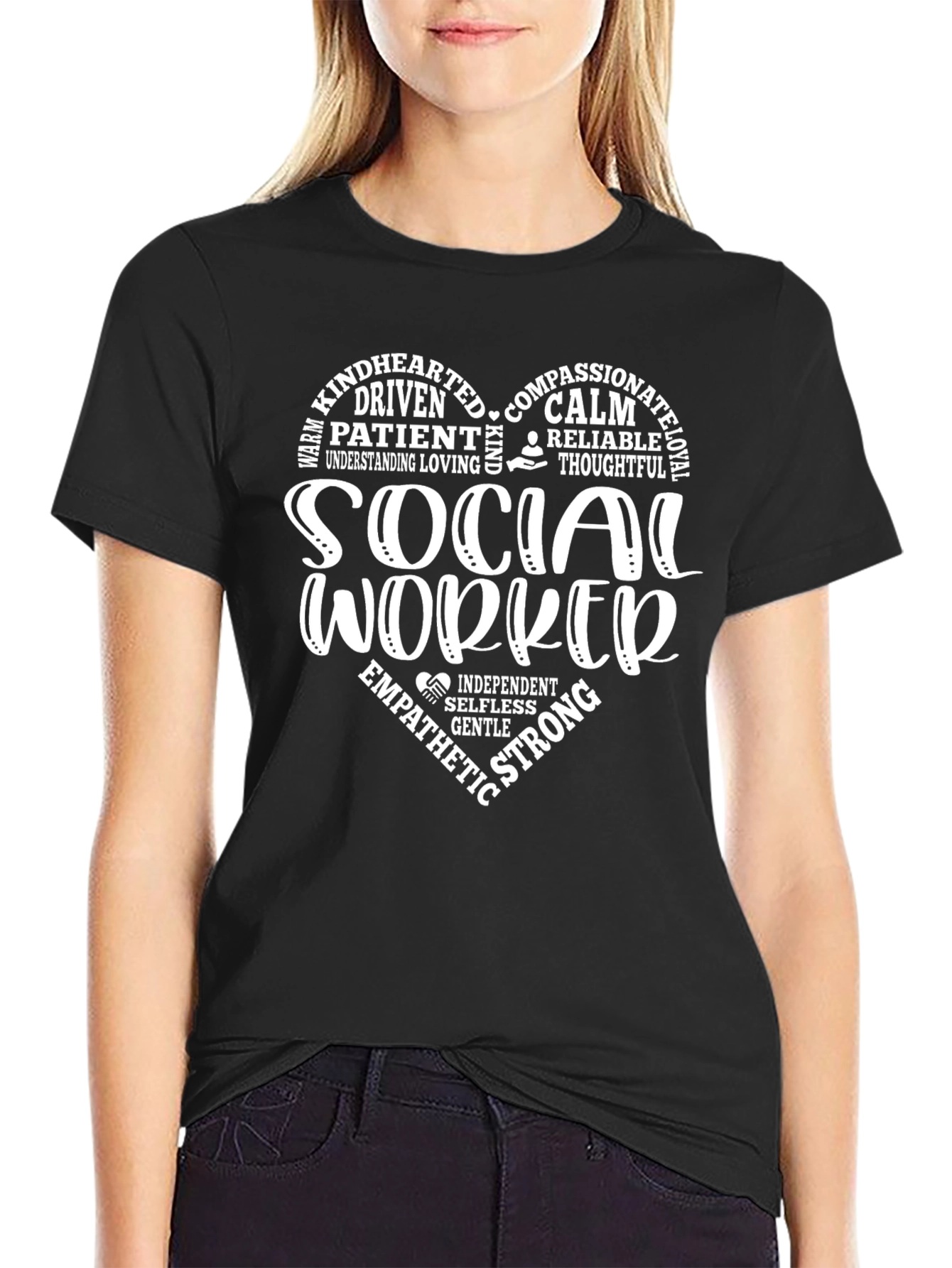 Social Worker Heart Graphic Tee