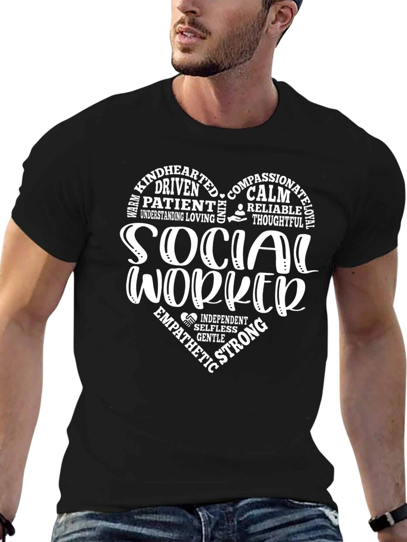 Social Worker Heart Graphic Tee