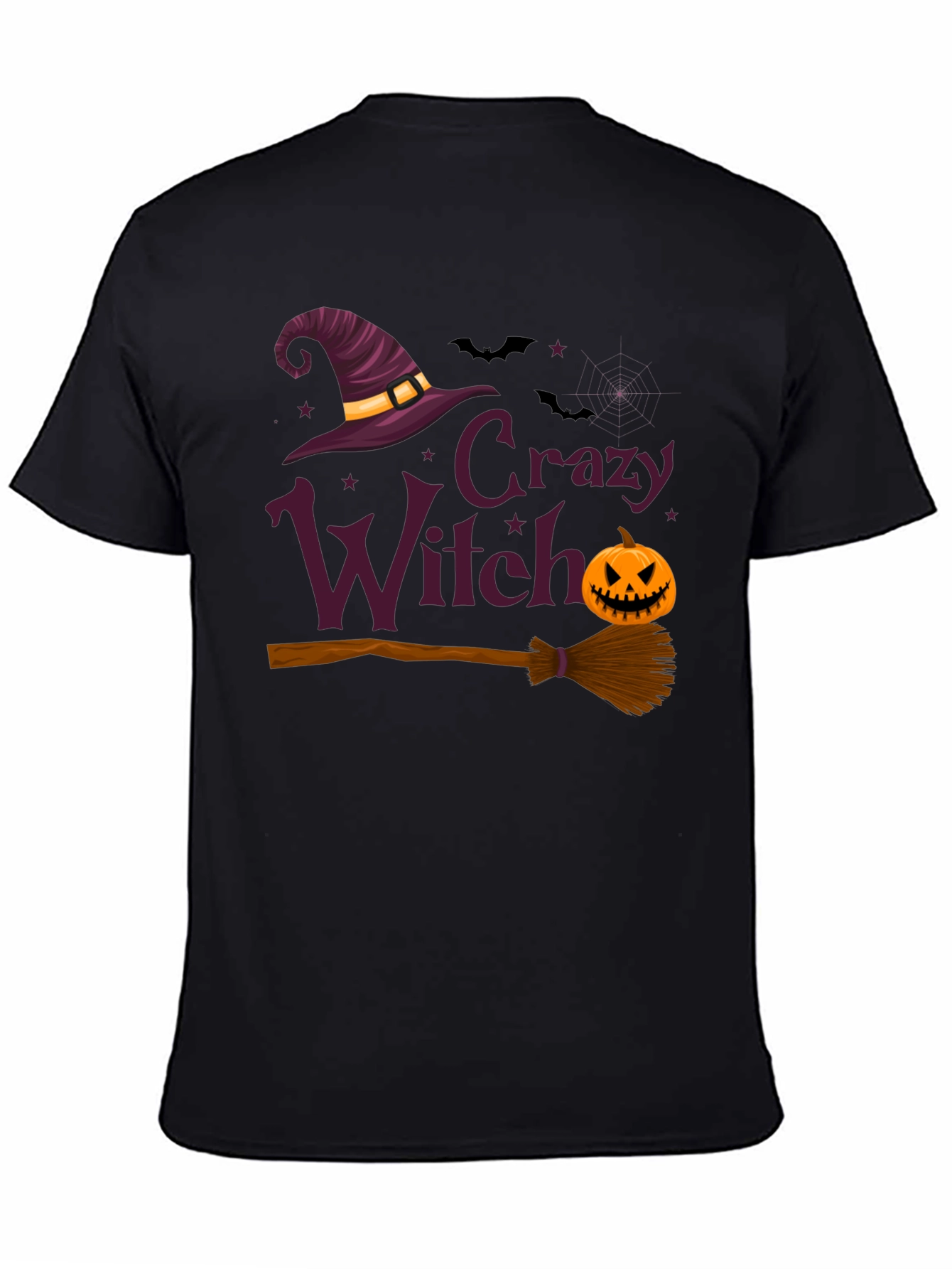 Crazy Witch Halloween Graphic Tee