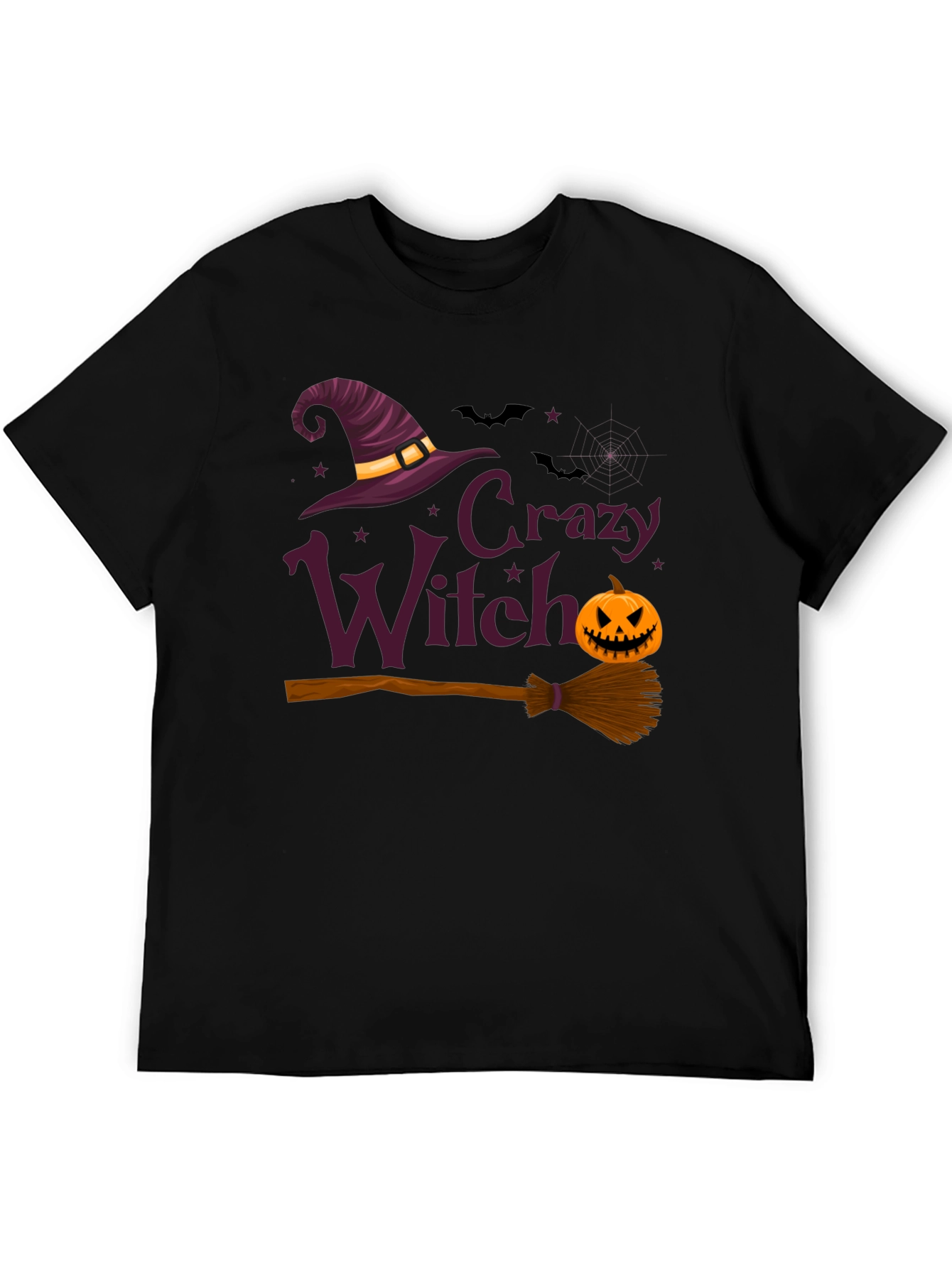 Crazy Witch Halloween Graphic Tee