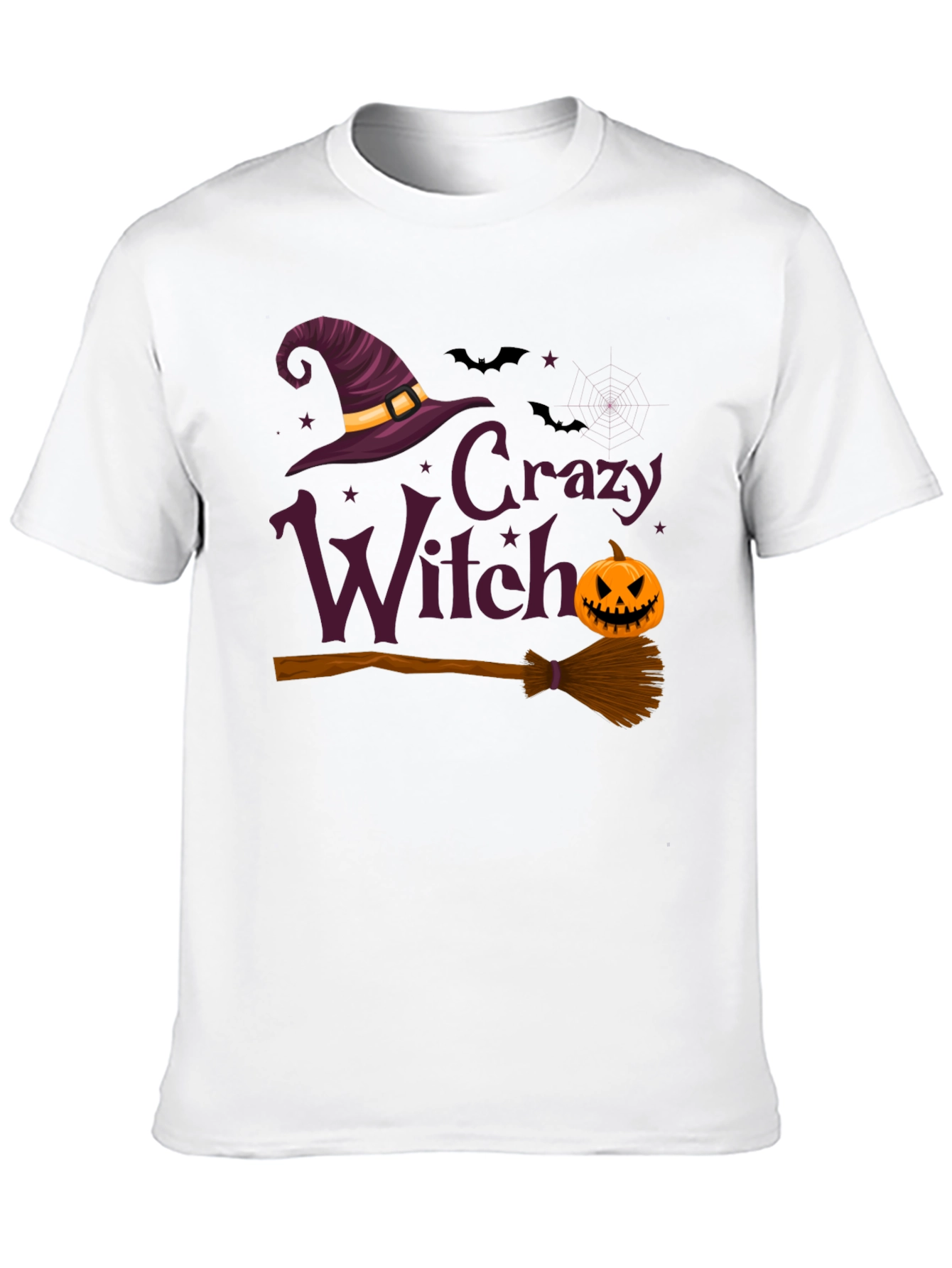 Crazy Witch Halloween Graphic Tee