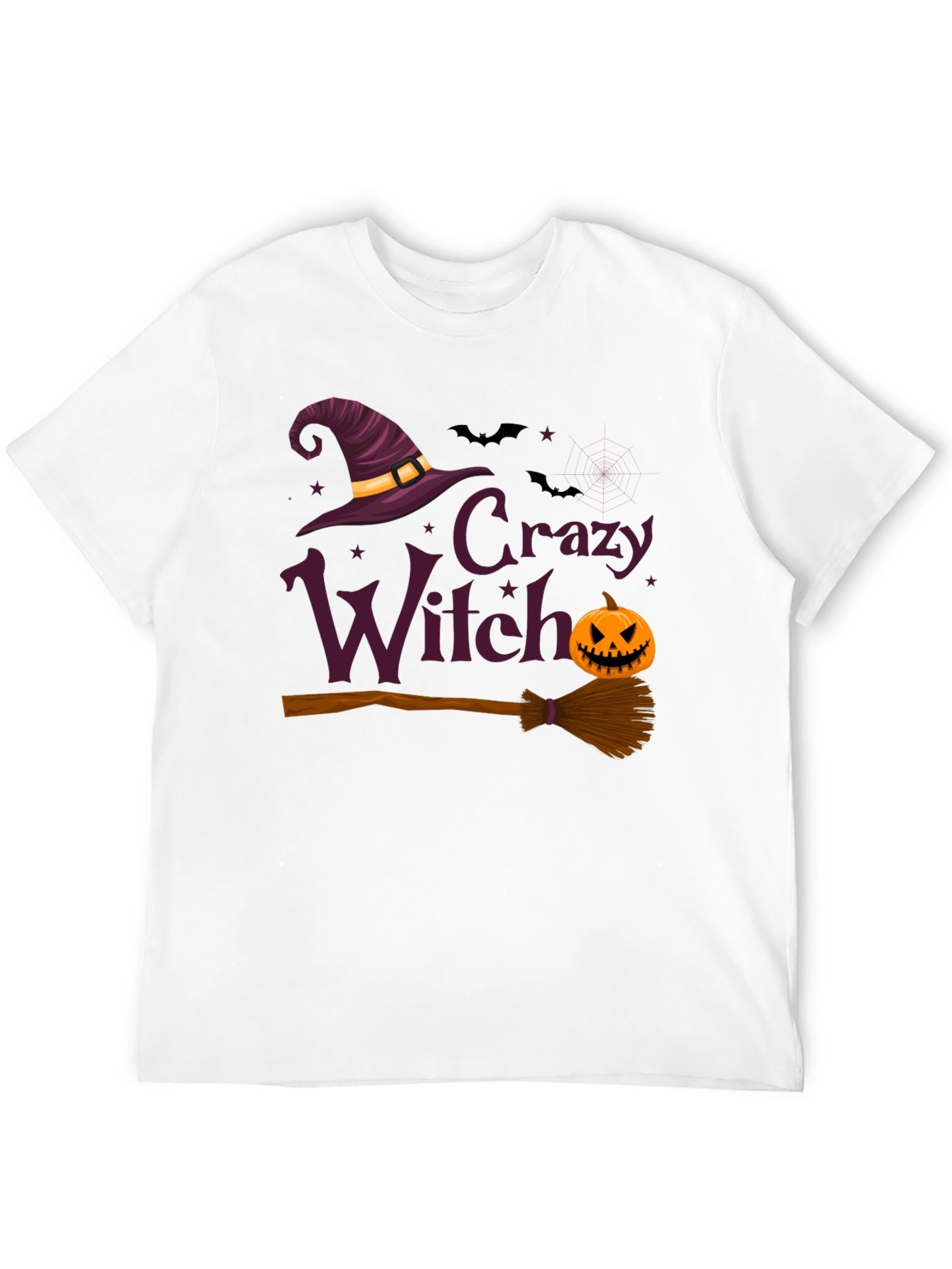 Crazy Witch Halloween Graphic Tee