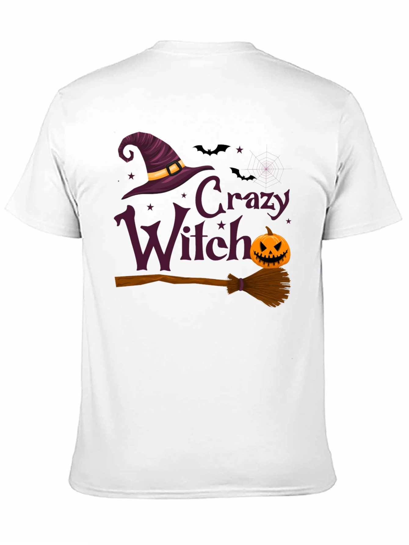 Crazy Witch Halloween Graphic Tee