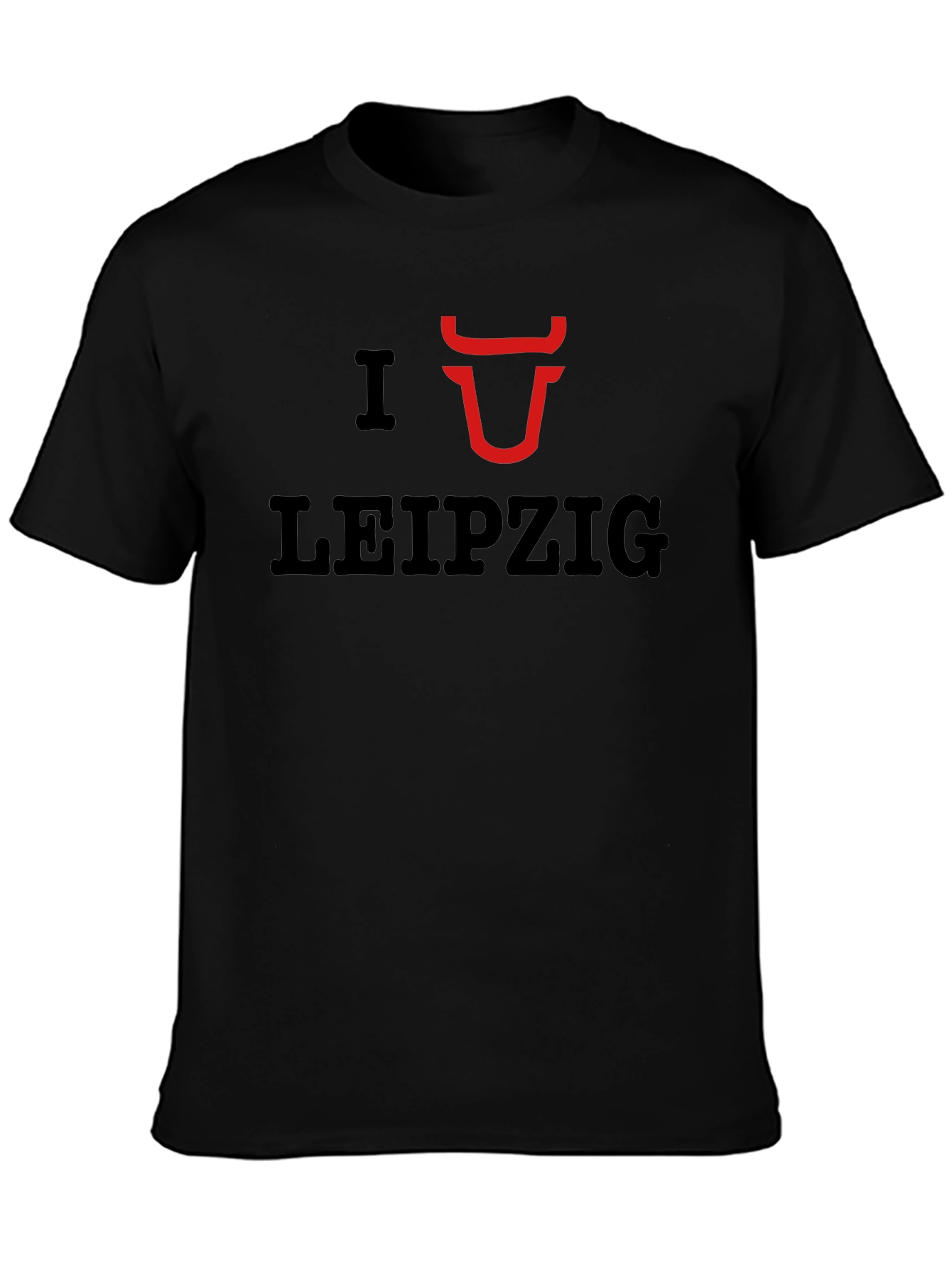 I Love Leipzig Graphic Tee - Casual Black T-Shirt