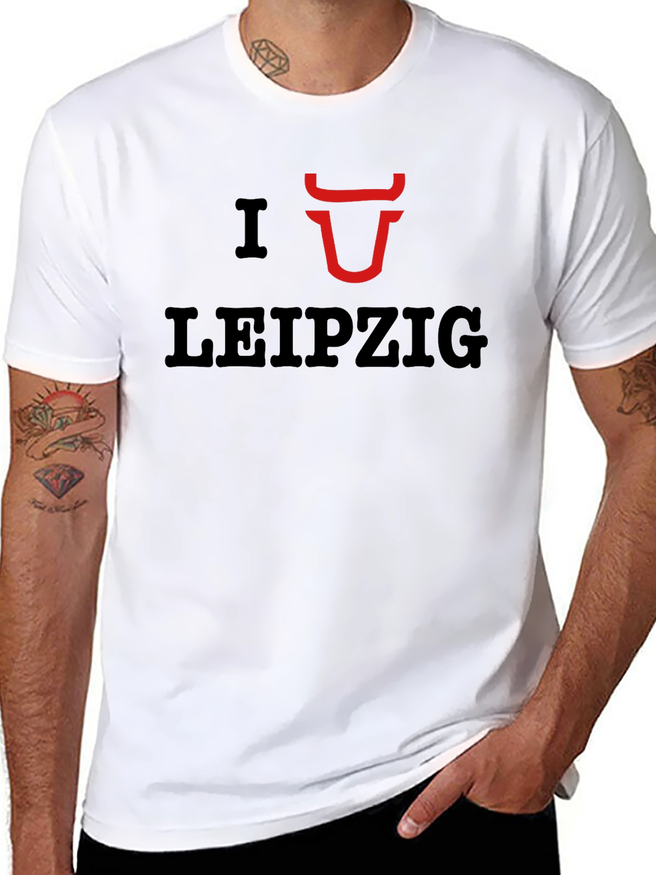 I Love Leipzig Graphic Tee - Casual Black T-Shirt