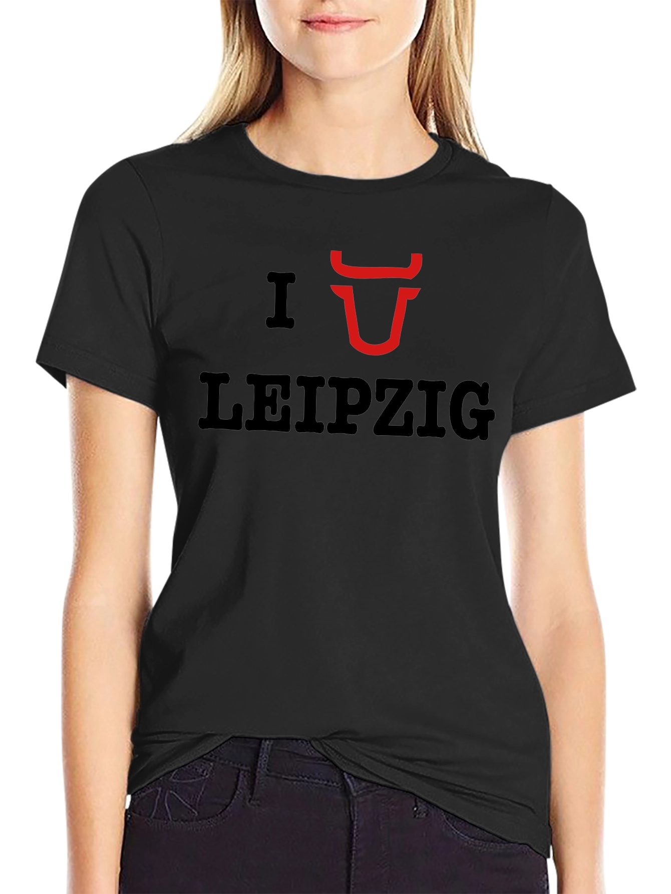 I Love Leipzig Graphic Tee - Casual Black T-Shirt
