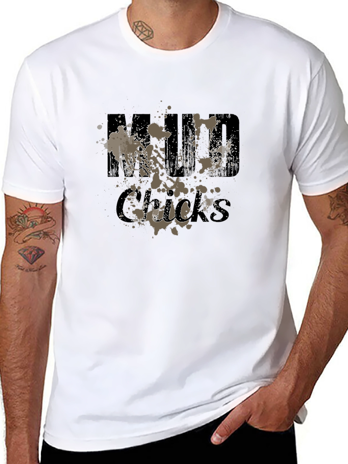 Mud Chicks Graphic Tee - Black Cotton Blend