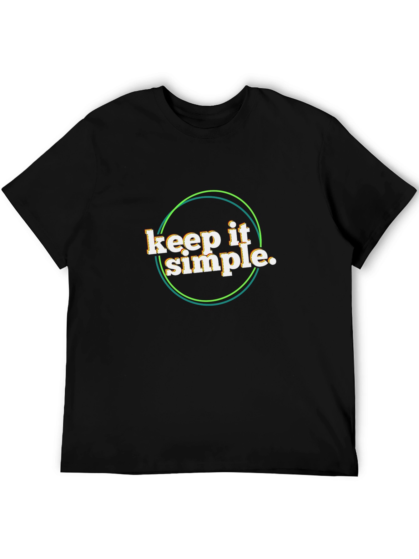 Keep It Simple Black Graphic Tee