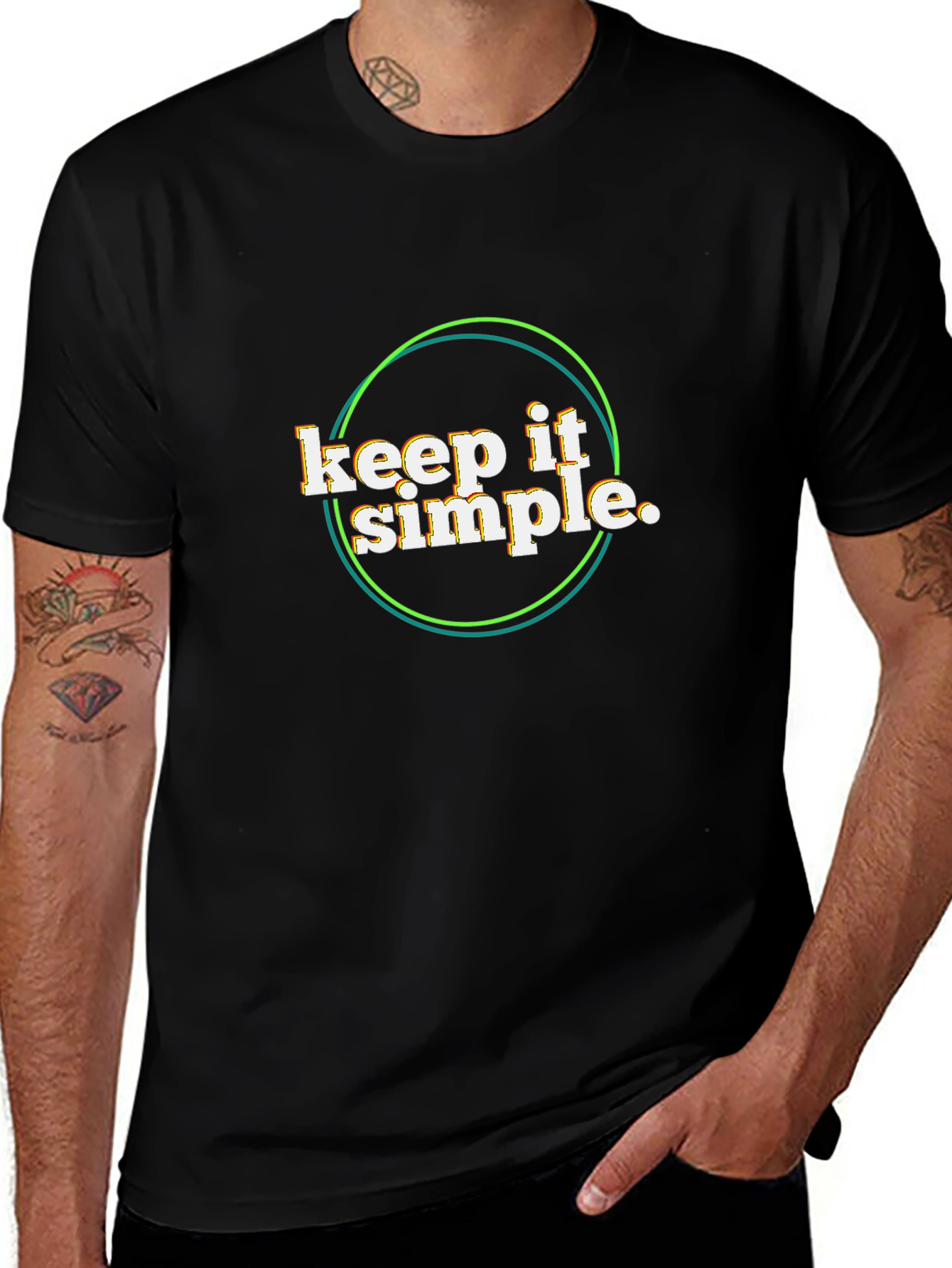 Keep It Simple Black Graphic Tee