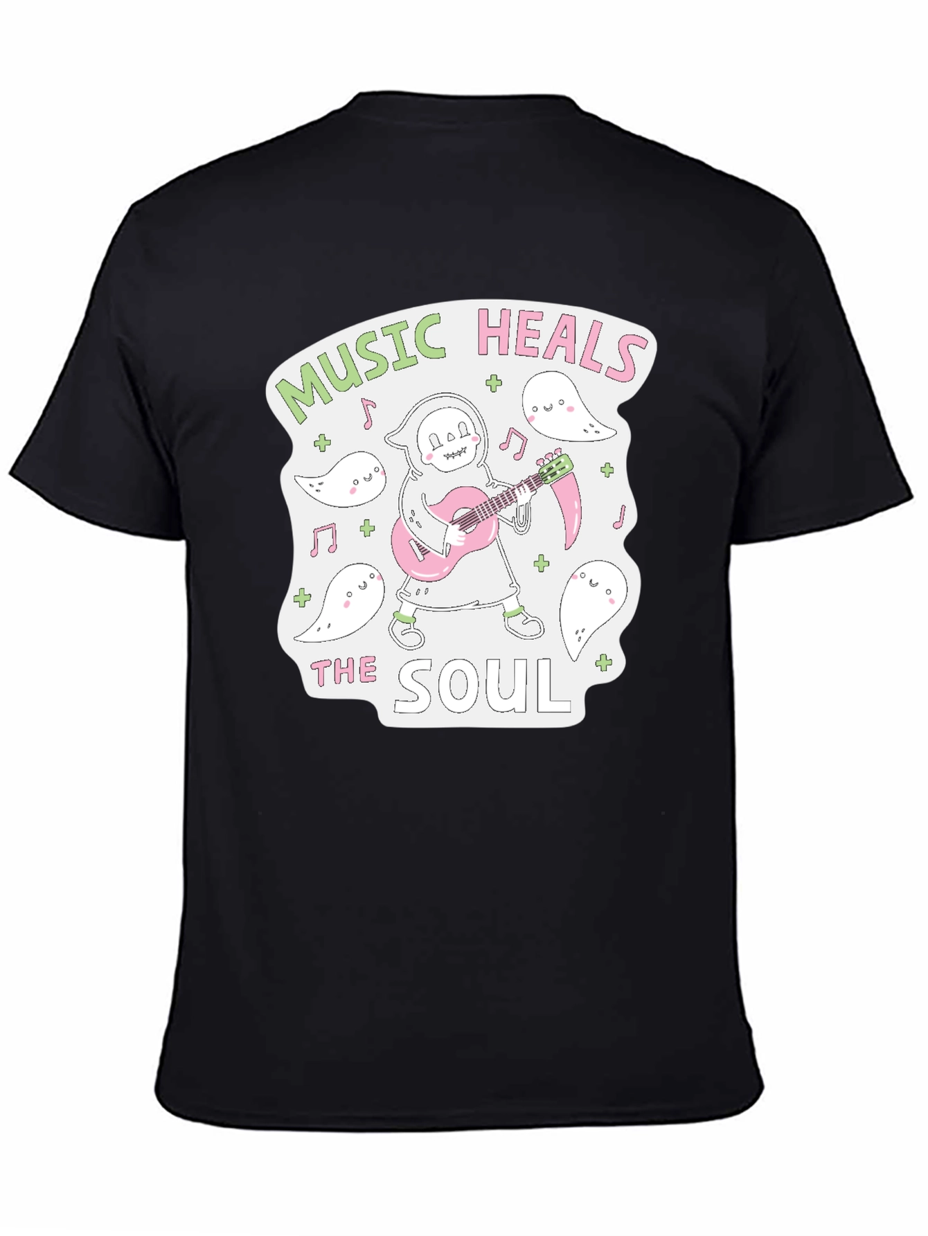 Music Heals The Soul Black T-Shirt
