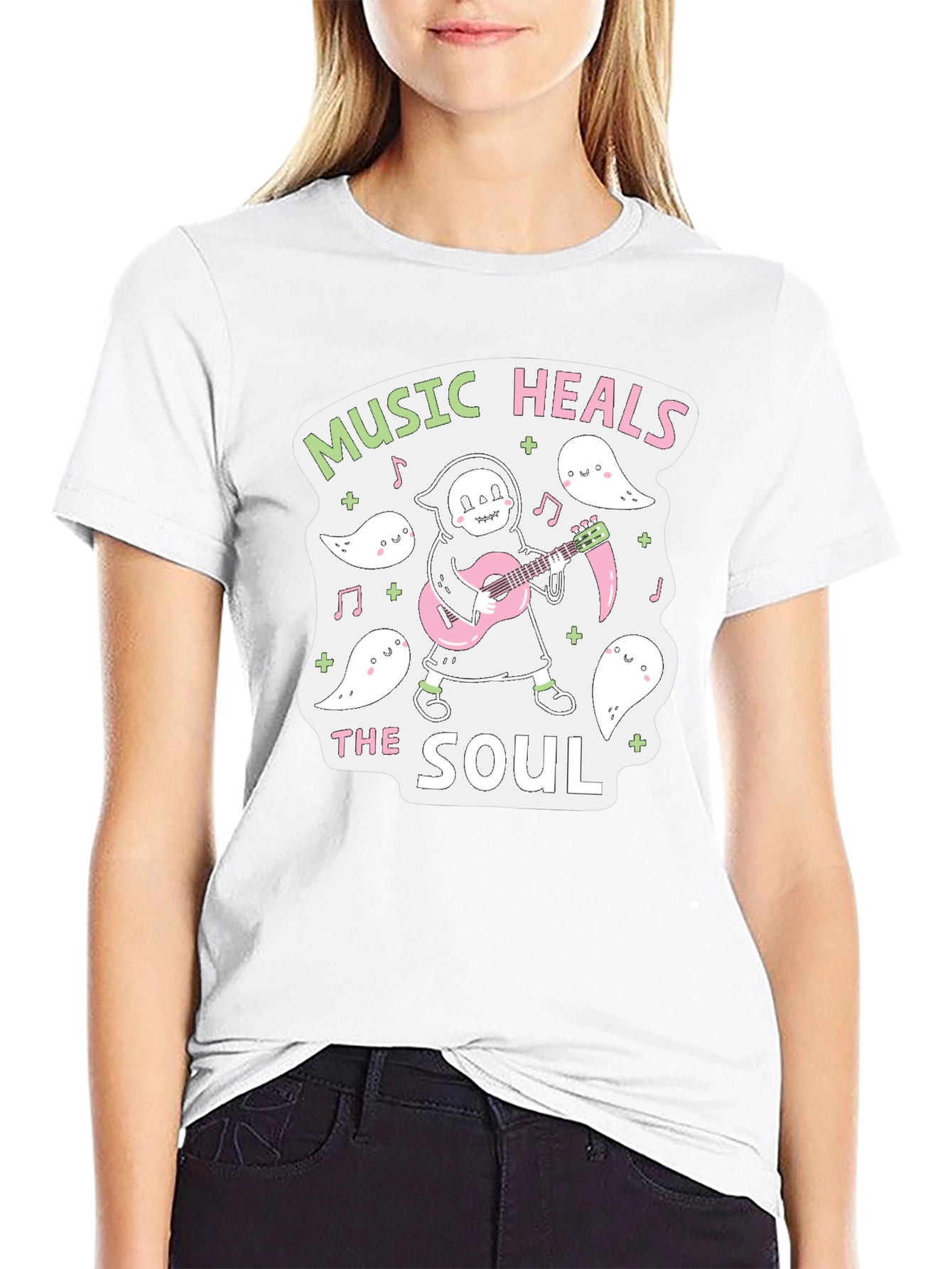 Music Heals The Soul Black T-Shirt