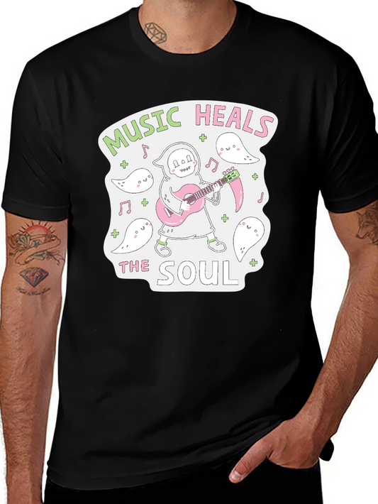 Music Heals The Soul Black T-Shirt