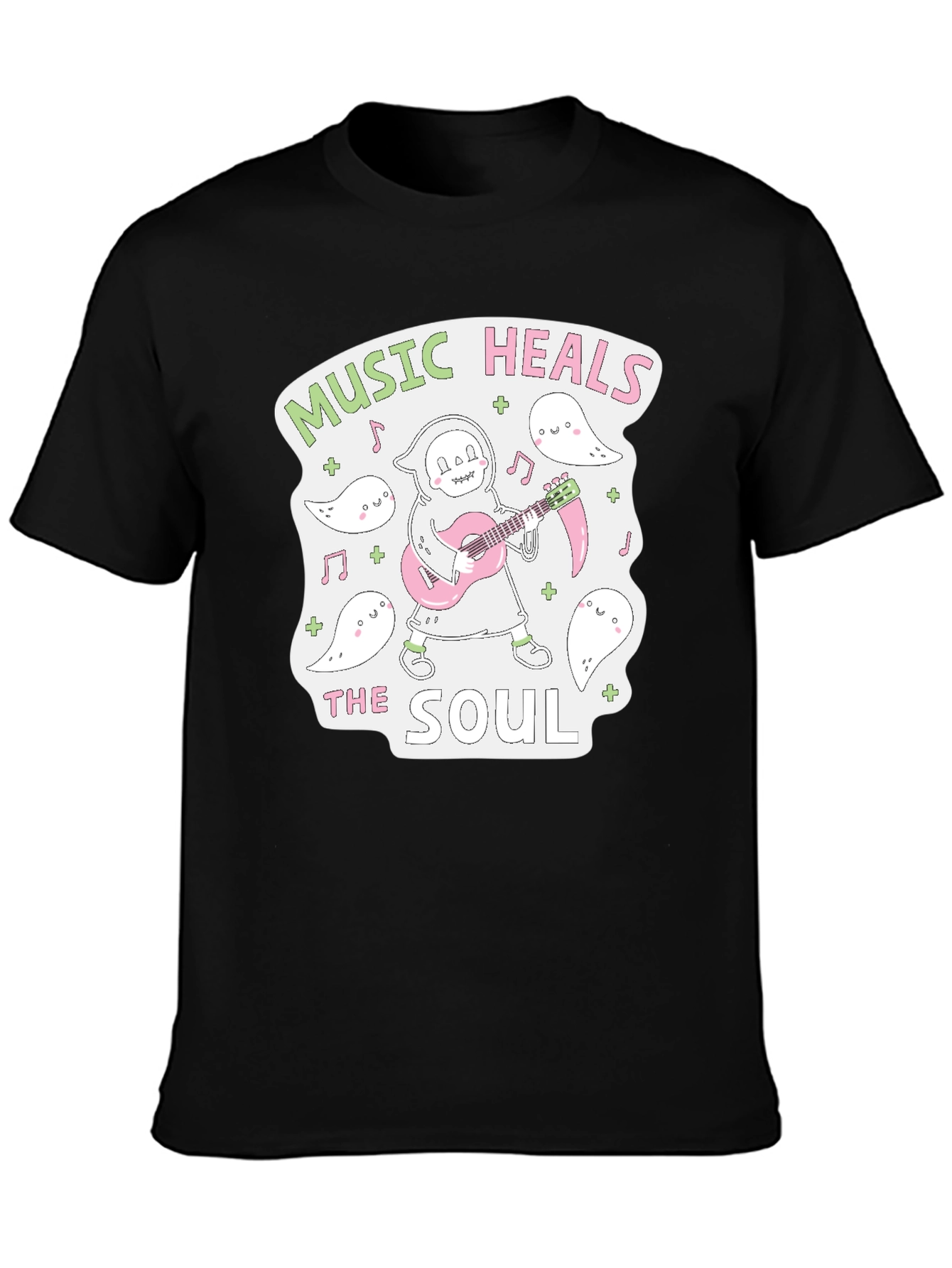 Music Heals The Soul Black T-Shirt