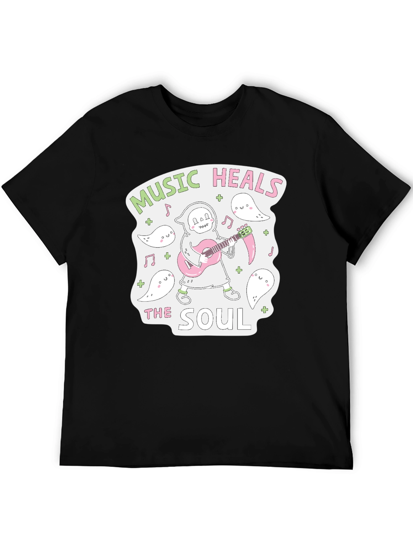 Music Heals The Soul Black T-Shirt