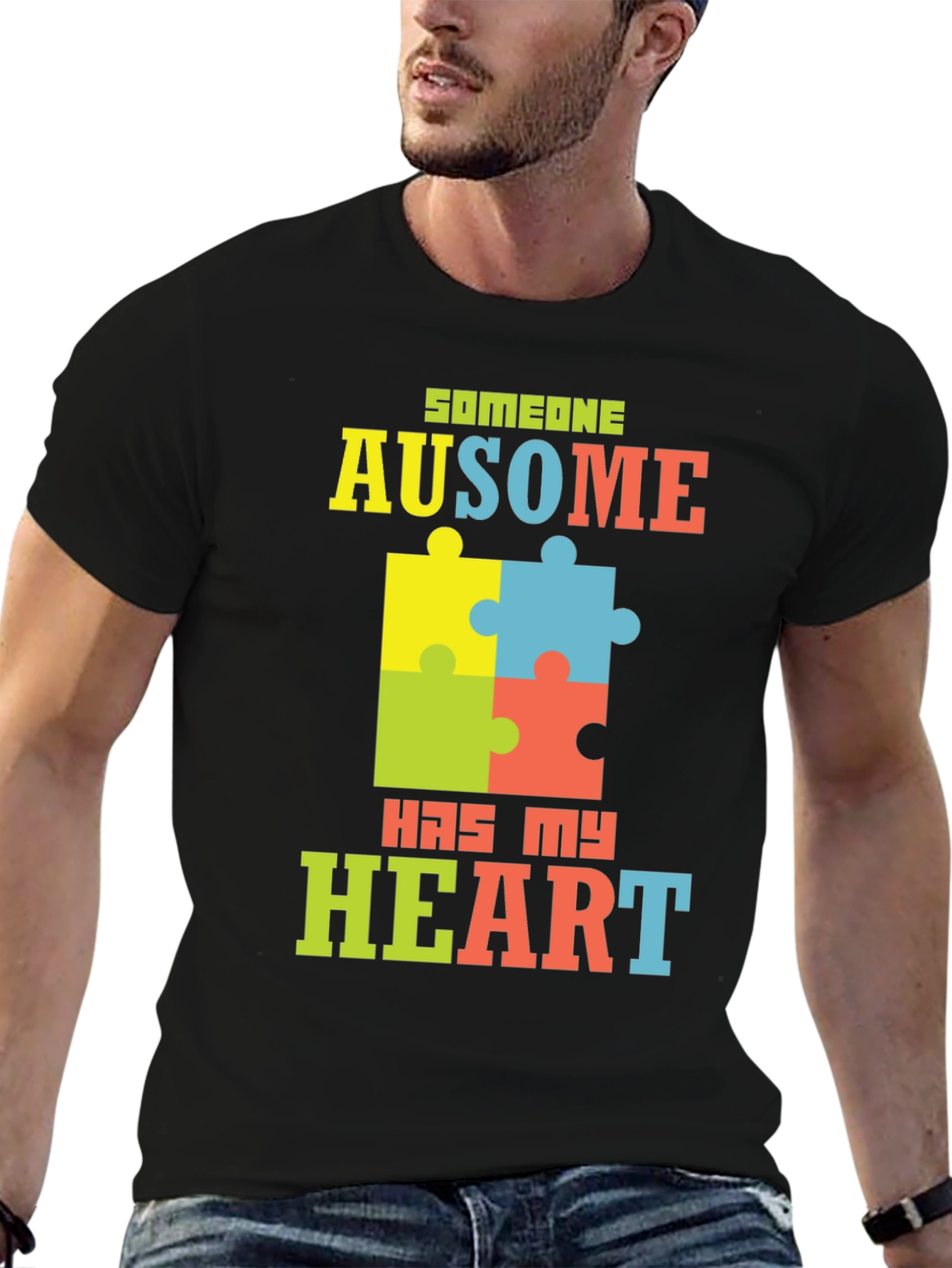 Autism Awareness Puzzle Piece Graphic Tee