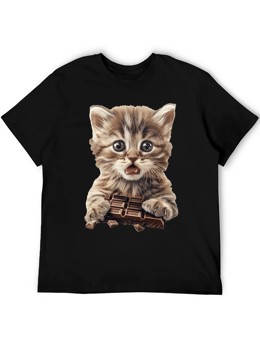 Kitten Chocolate Lover Graphic T-Shirt - Unisex