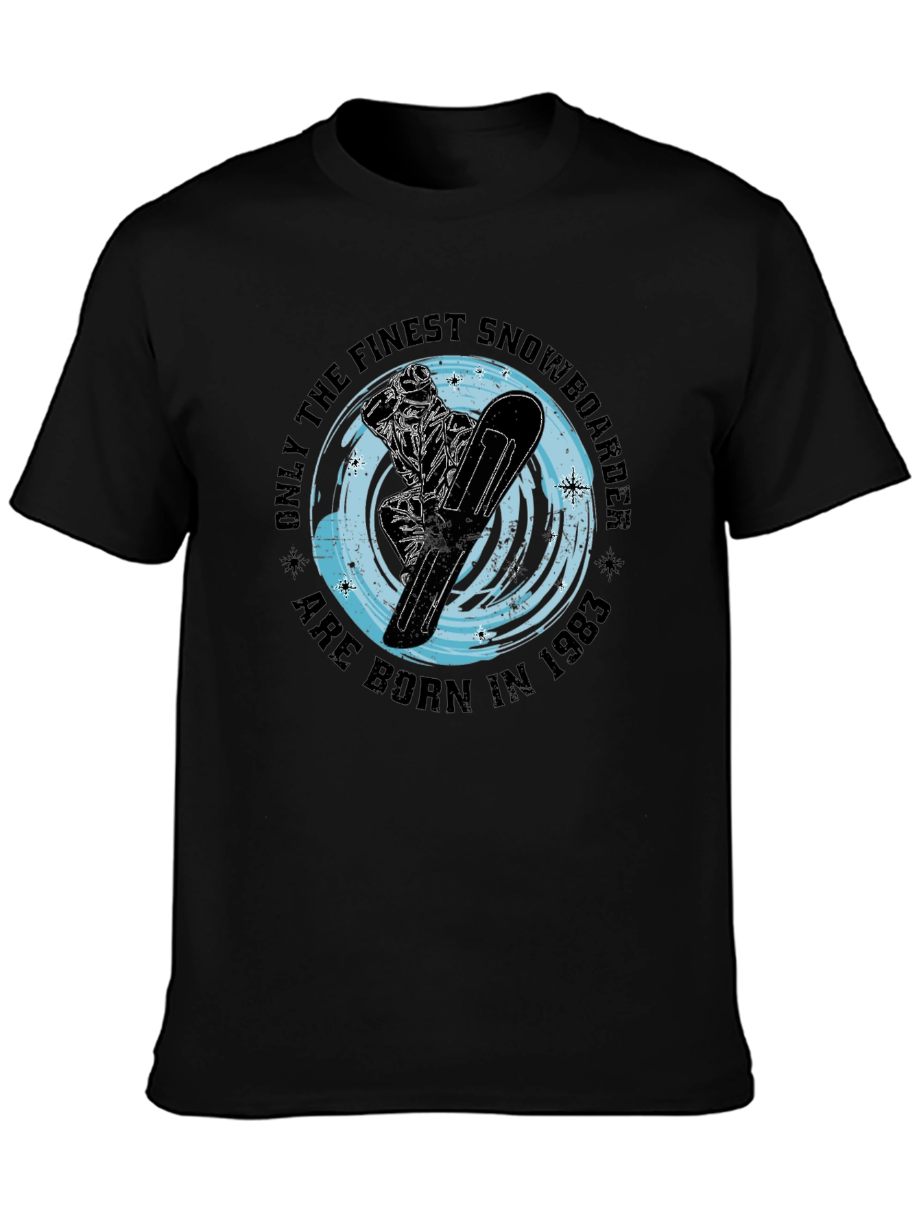 Finest Snowboarder Born in 1983 Black T-Shirt