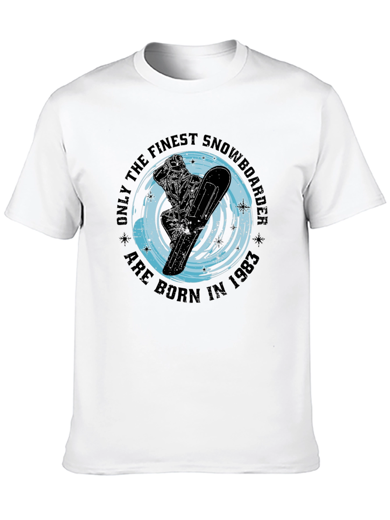Finest Snowboarder Born in 1983 Black T-Shirt