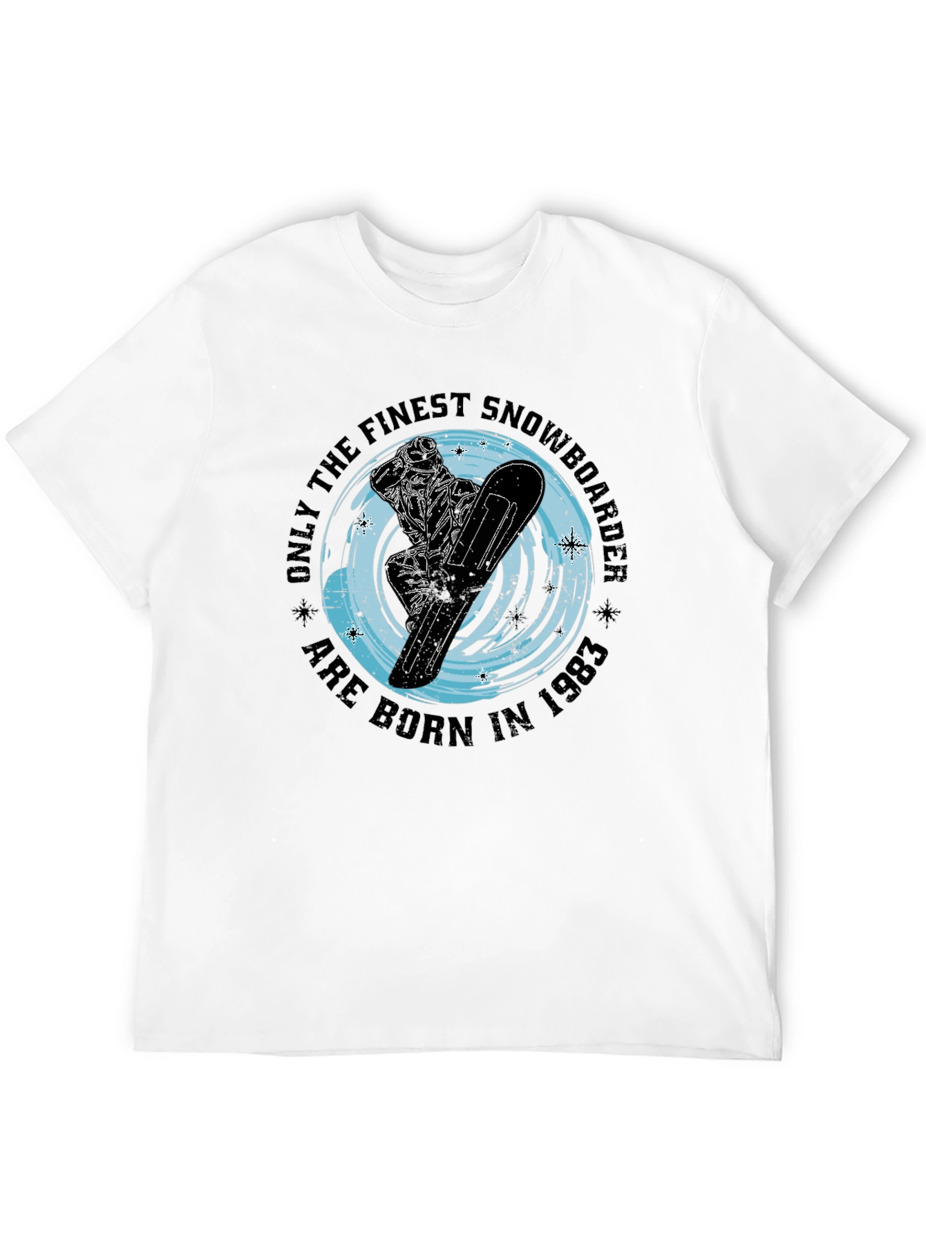 Finest Snowboarder Born in 1983 Black T-Shirt