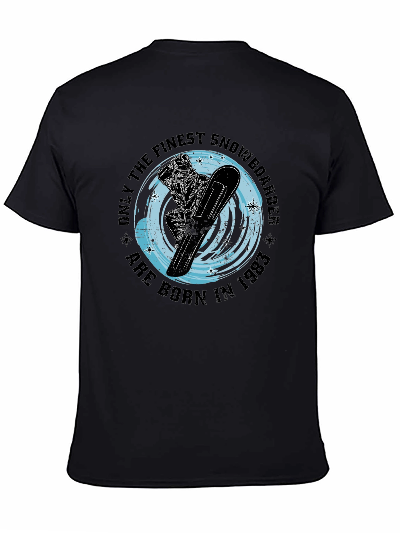Finest Snowboarder Born in 1983 Black T-Shirt