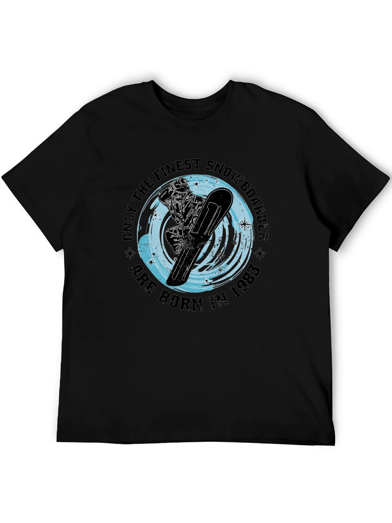 Finest Snowboarder Born in 1983 Black T-Shirt