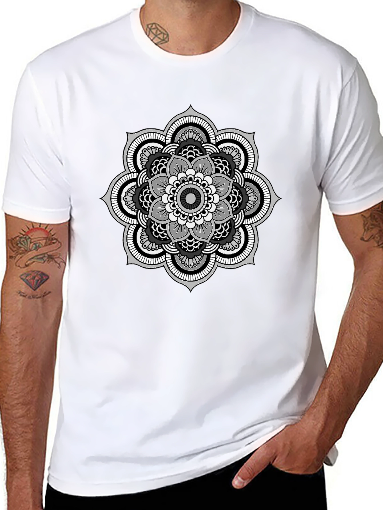 Mandala Graphic Black T-Shirt