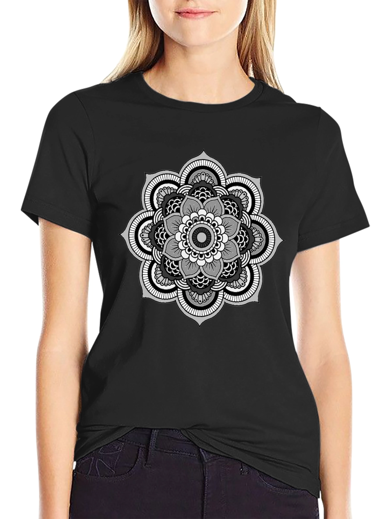 Mandala Graphic Black T-Shirt