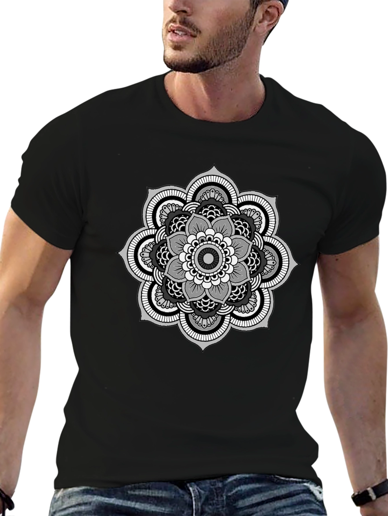Mandala Graphic Black T-Shirt