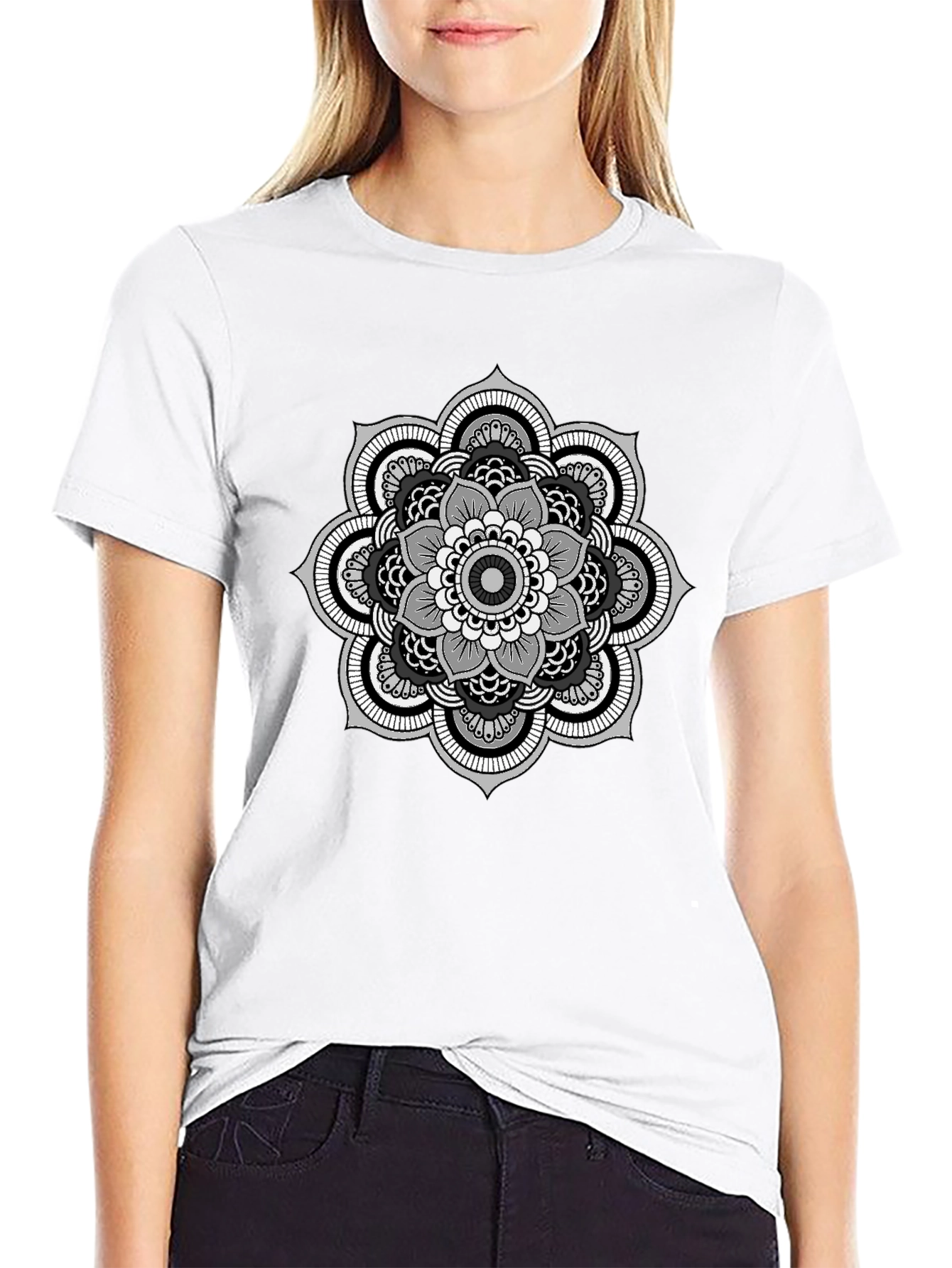 Mandala Graphic Black T-Shirt