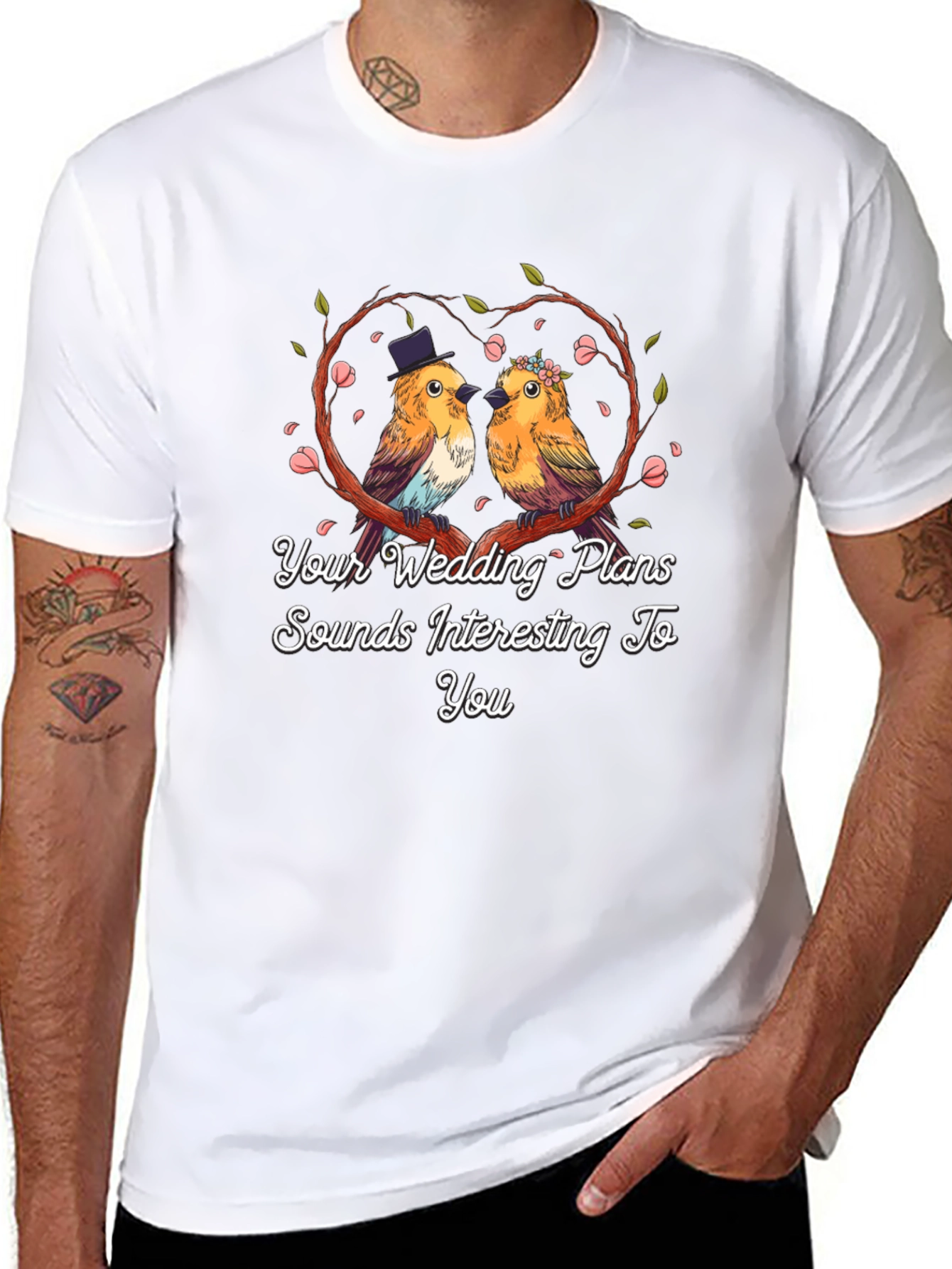 Wedding Bird T-Shirt: Cute Couple Tee