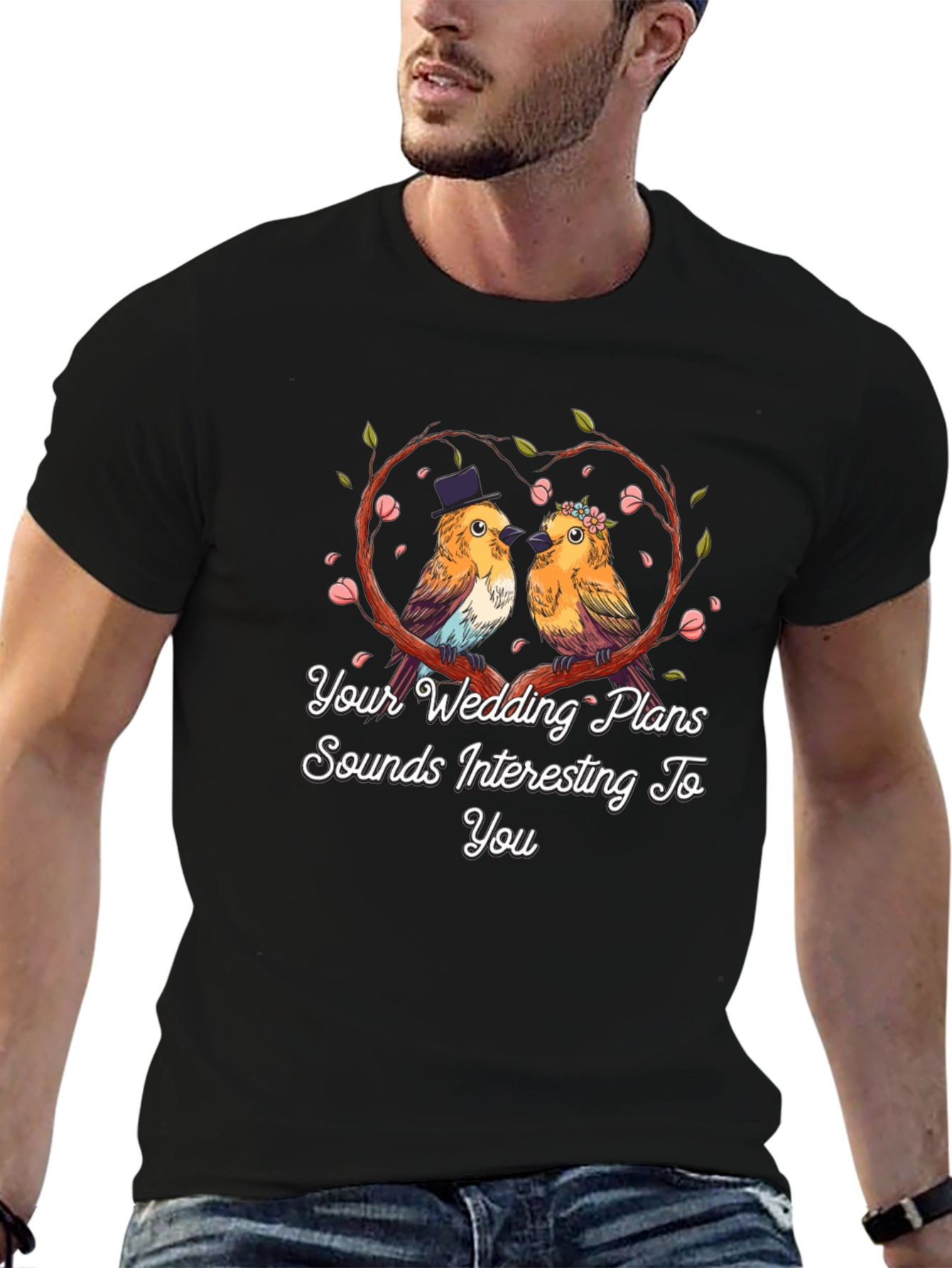 Wedding Bird T-Shirt: Cute Couple Tee