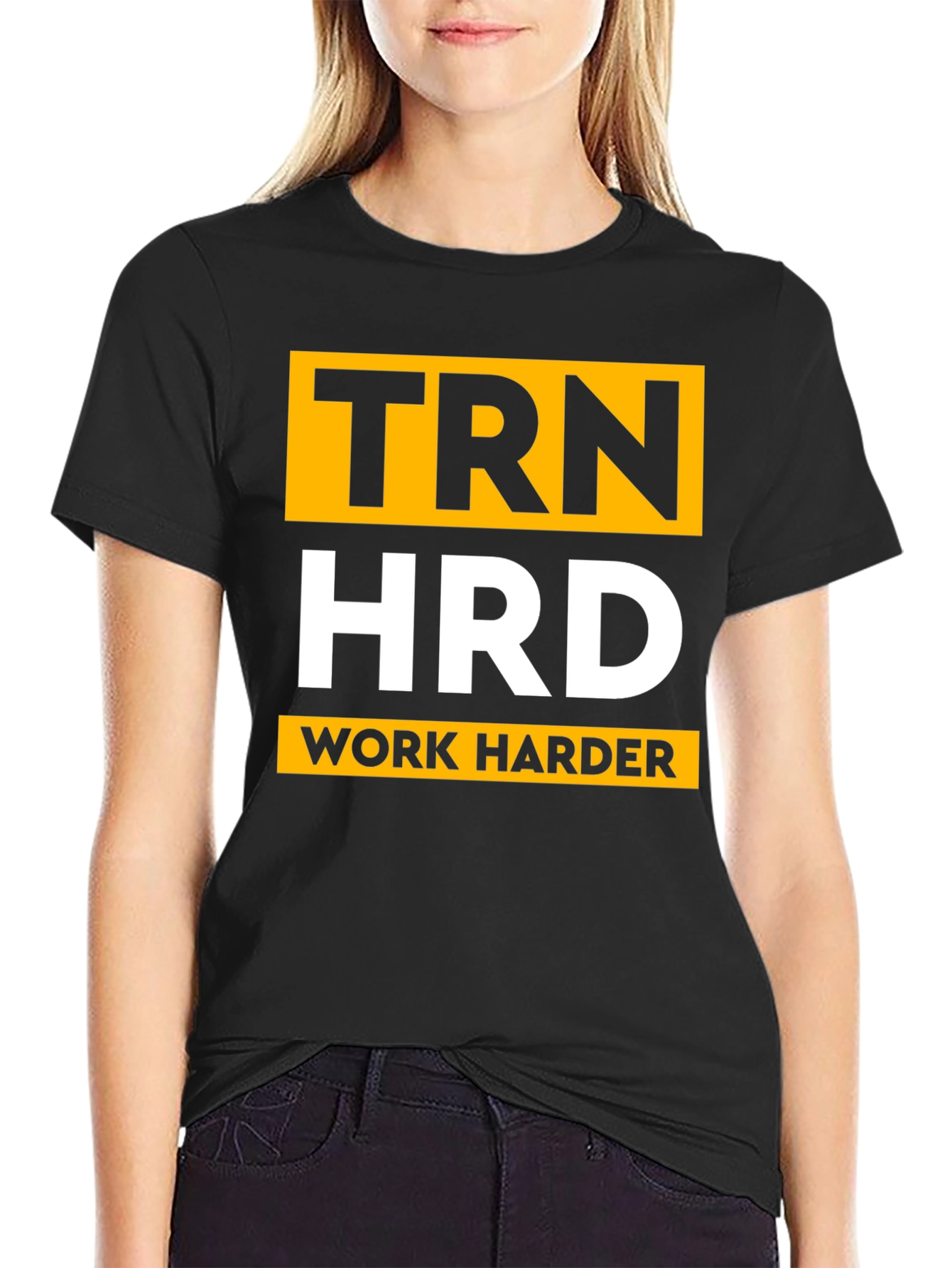 TRN HRD Work Harder Graphic Tee - Black