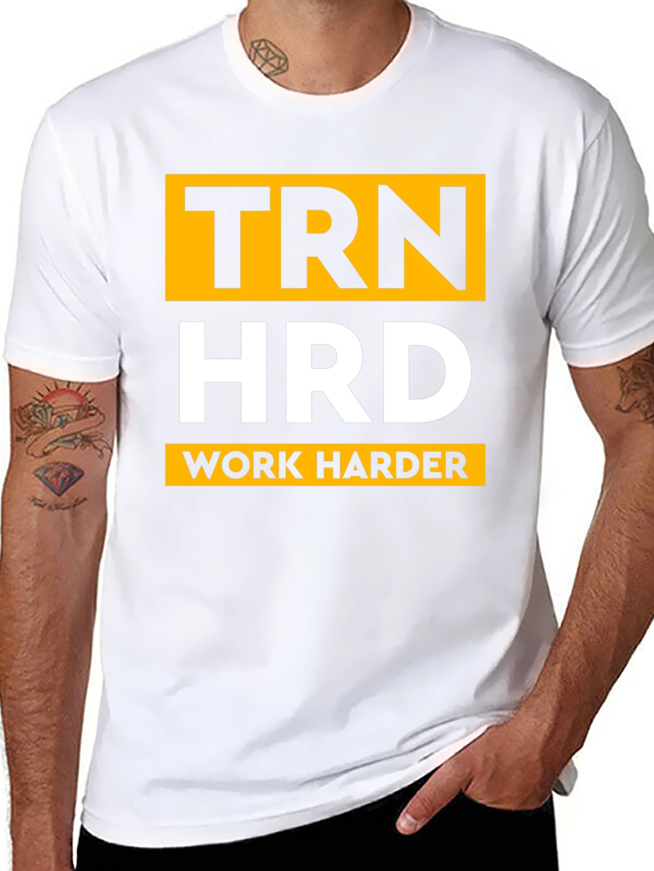 TRN HRD Work Harder Graphic Tee - Black