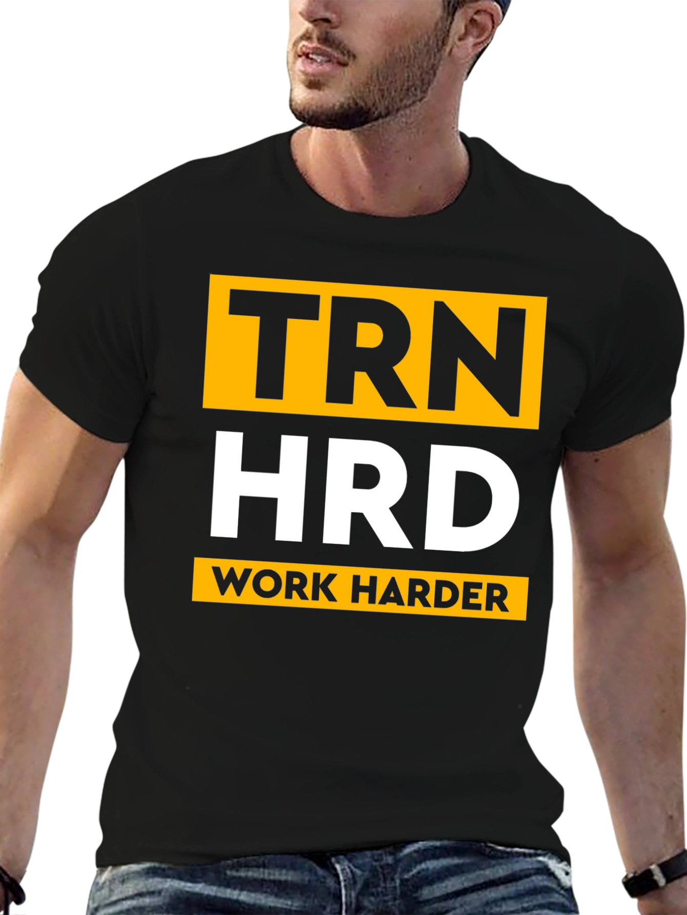 TRN HRD Work Harder Graphic Tee - Black