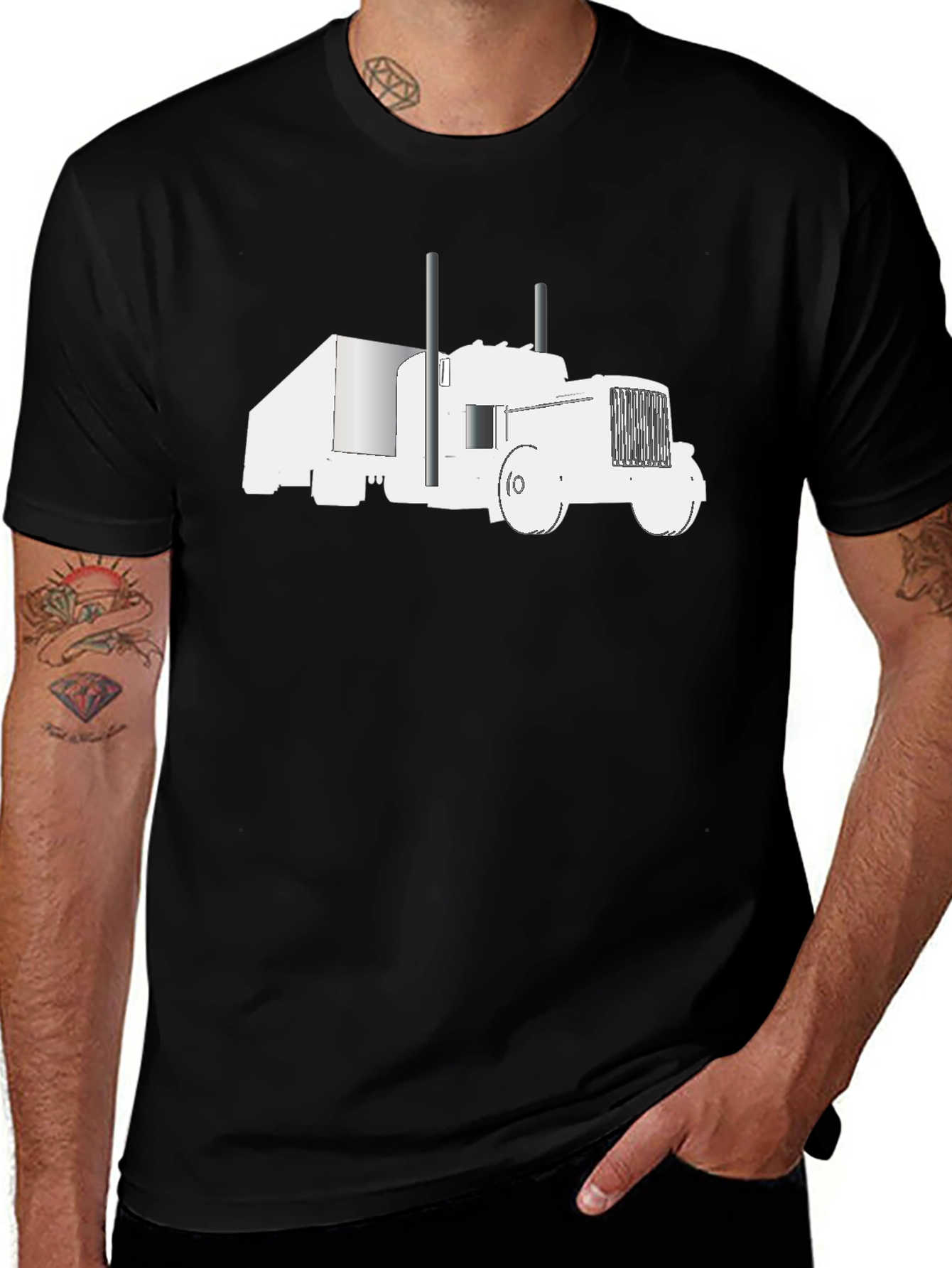 Truck Graphic Black Tee - Diesel Power Style