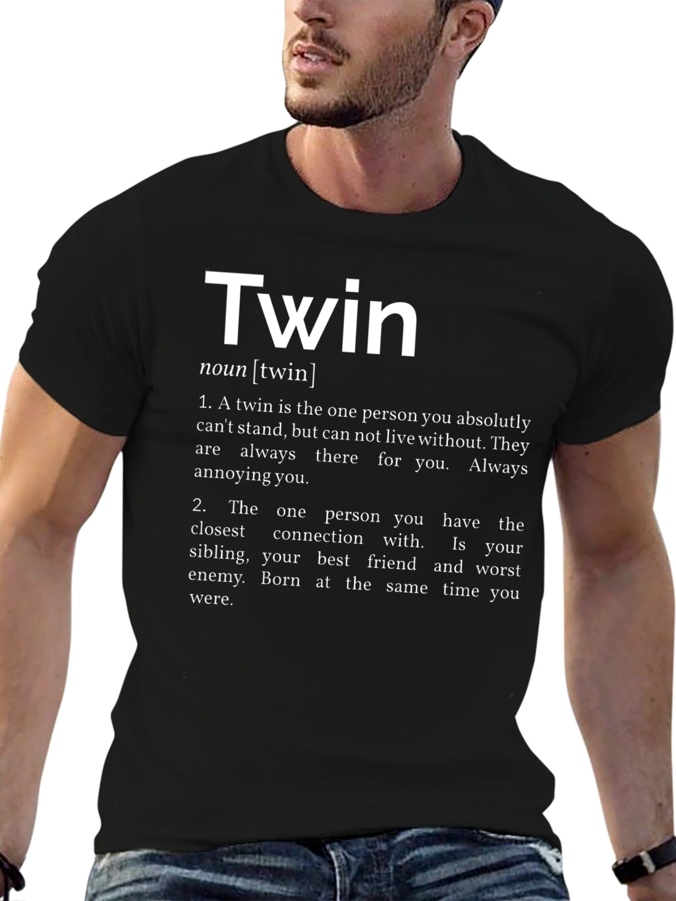 Twin Definition Black T-Shirt