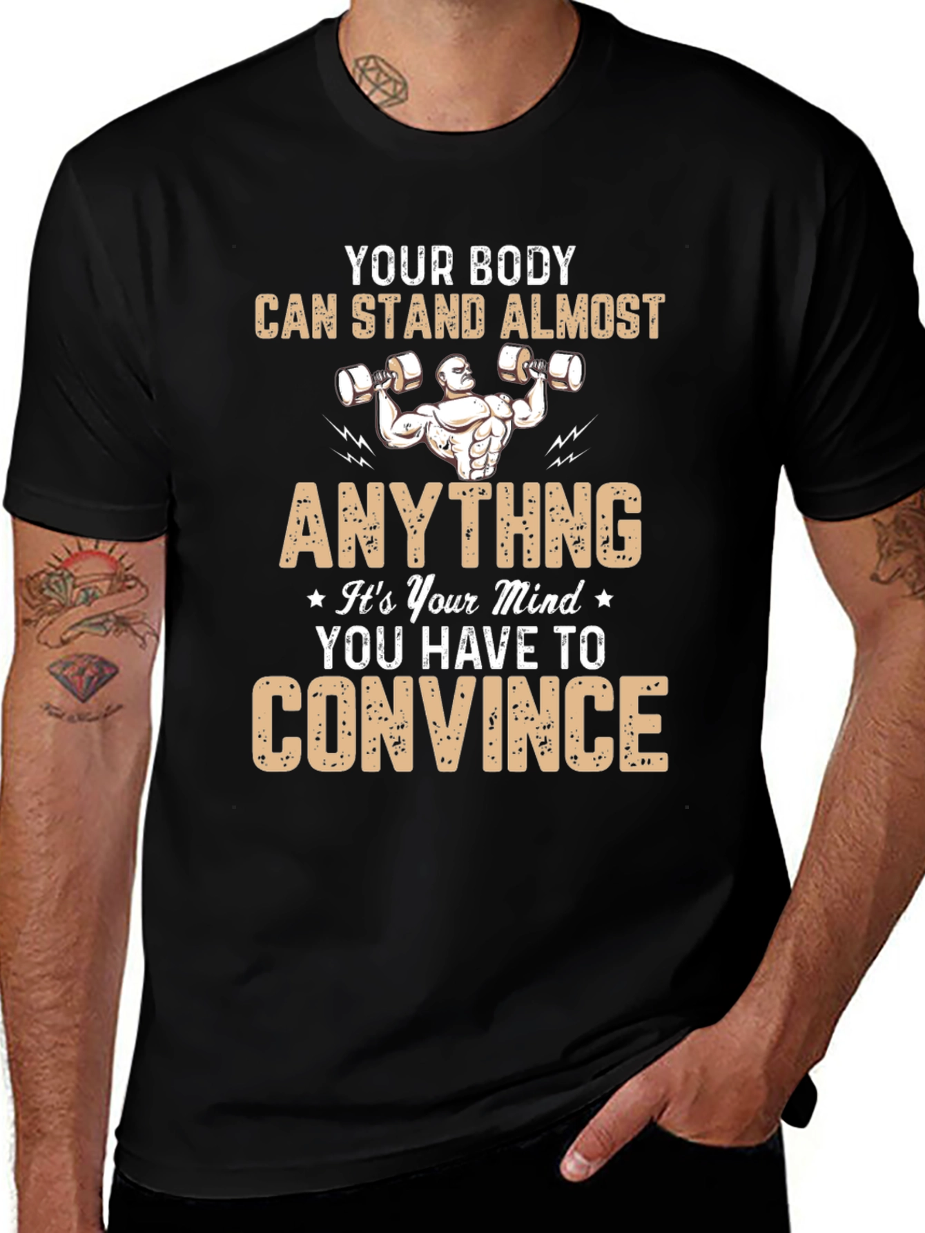 Motivational Workout T-Shirt - Body & Mind