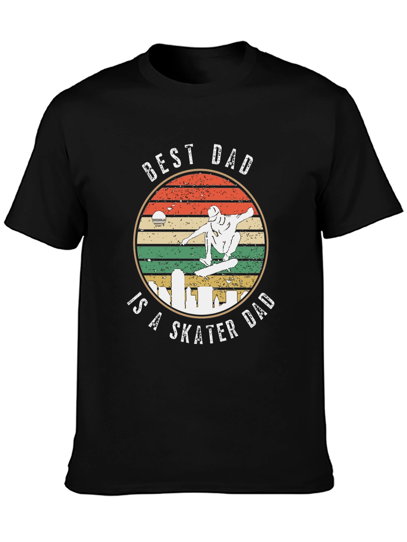 Best Dad is a Skater Dad Graphic T-Shirt